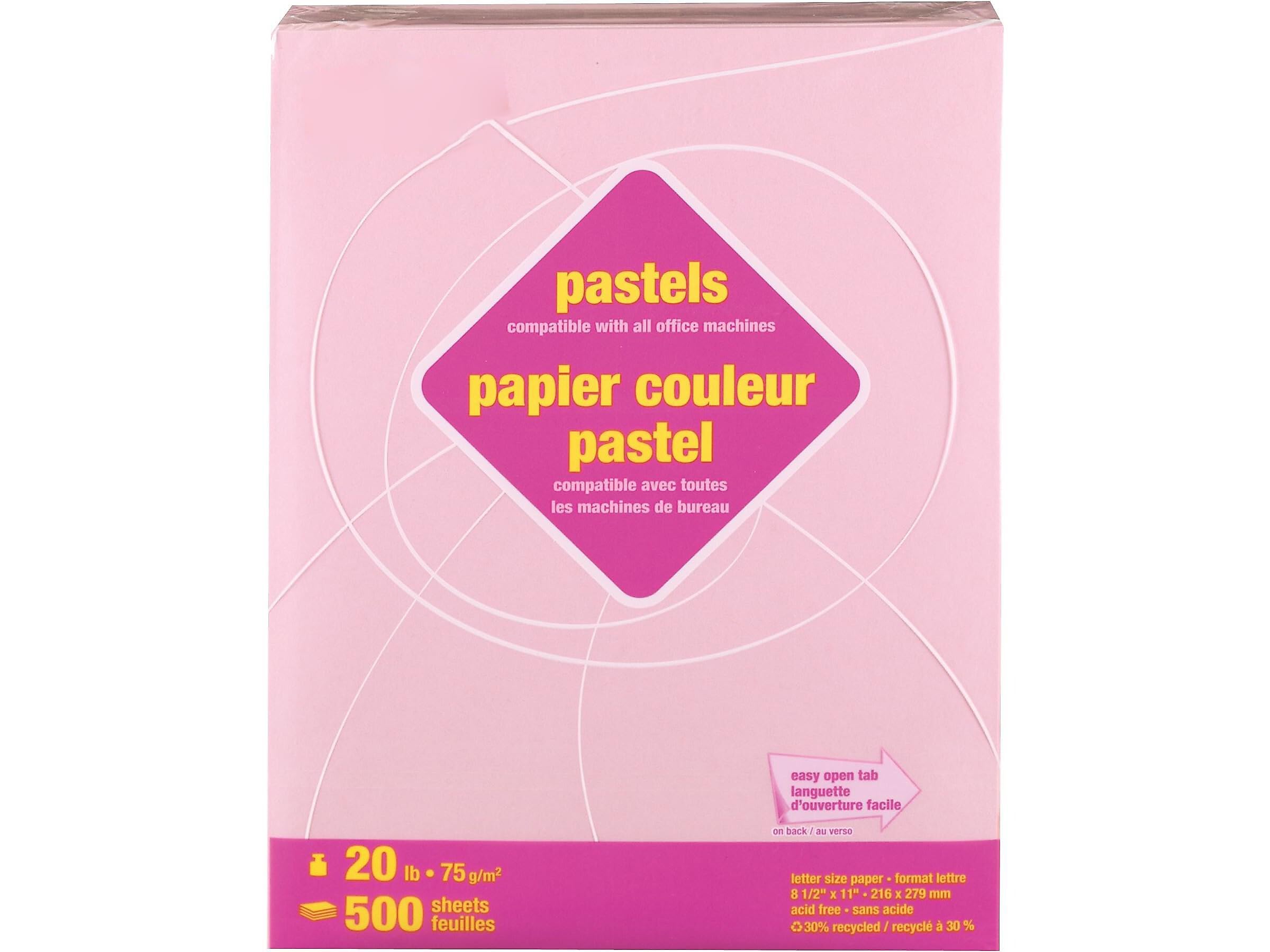 Foto 2 | Papel De Copia Staples 490935, Rosa Pastel, 8.5 X 11 Pulgadas, 20 Libras, 500 Hojas - Venta Internacional.