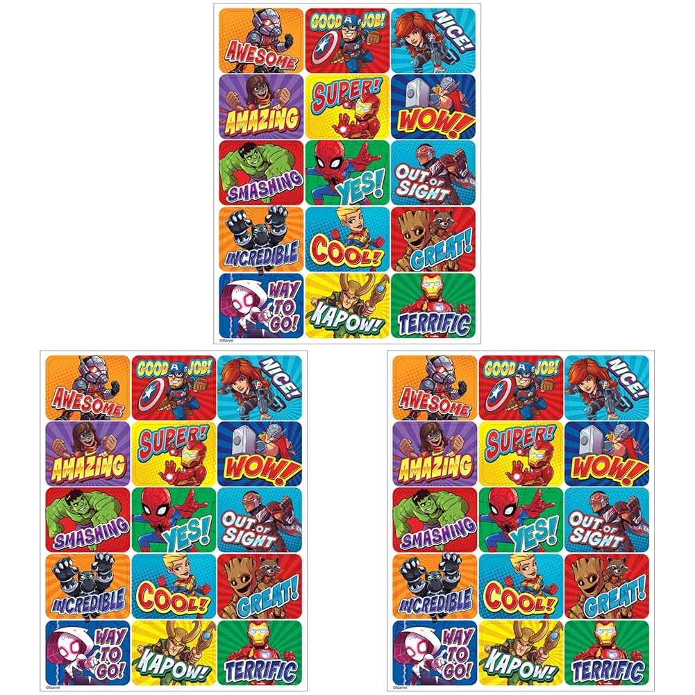 Foto 2 pulgar | Pegatinas Eureka Marvel Super Hero Adventure Success, Paquete De 3 - Venta Internacional.