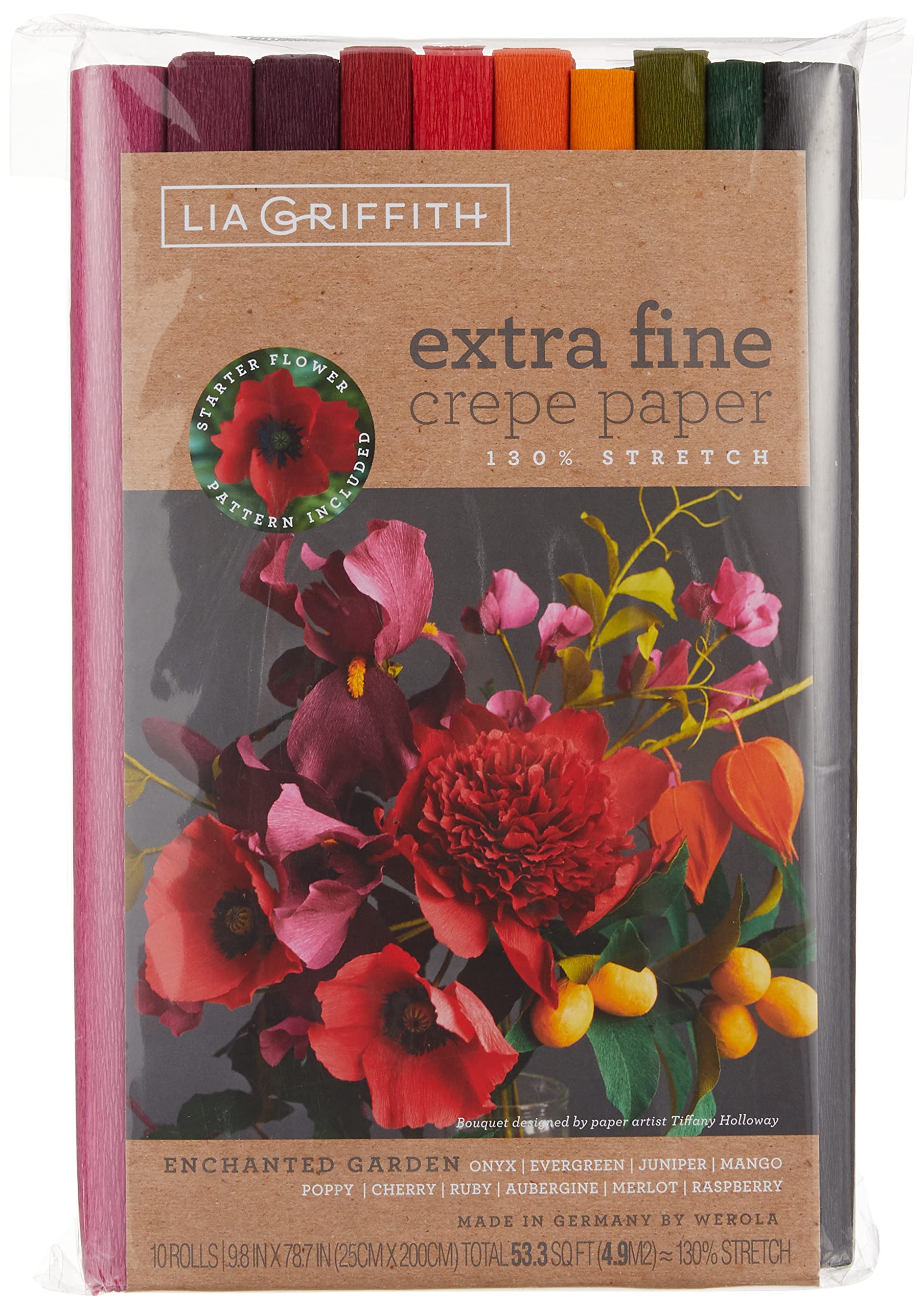 Foto 1 | Papel Crepé Lia Griffith Plg11027 Extrafino, 10 Colores Surtidos - Venta Internacional.