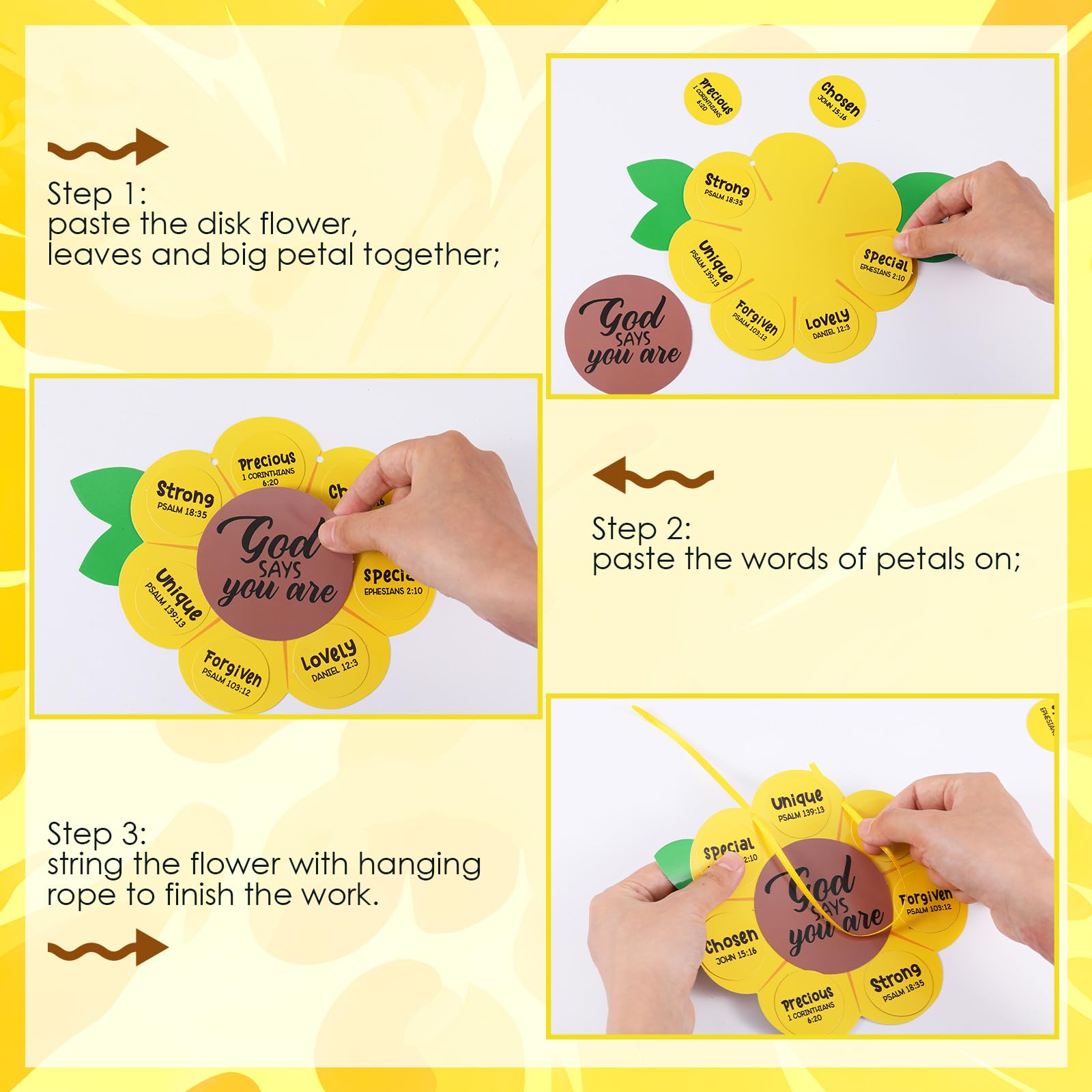 Foto 4 pulgar | Kit De Manualidades Syhood God Says You Are Sunflower, 24 Juegos - Venta Internacional.