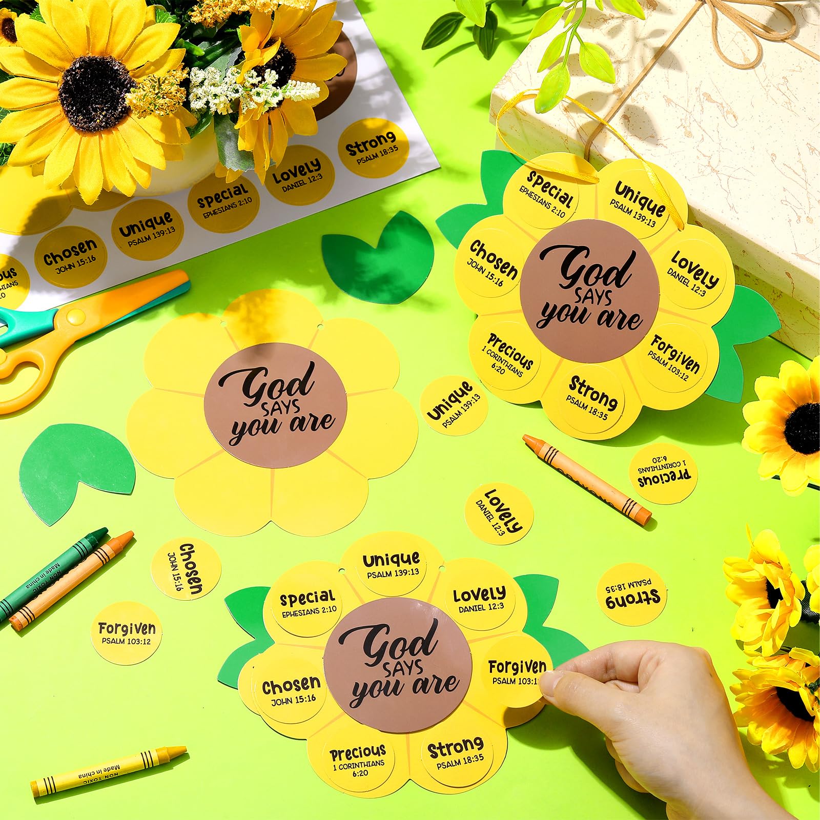Foto 4 | Kit De Manualidades Syhood God Says You Are Sunflower, 24 Juegos - Venta Internacional.