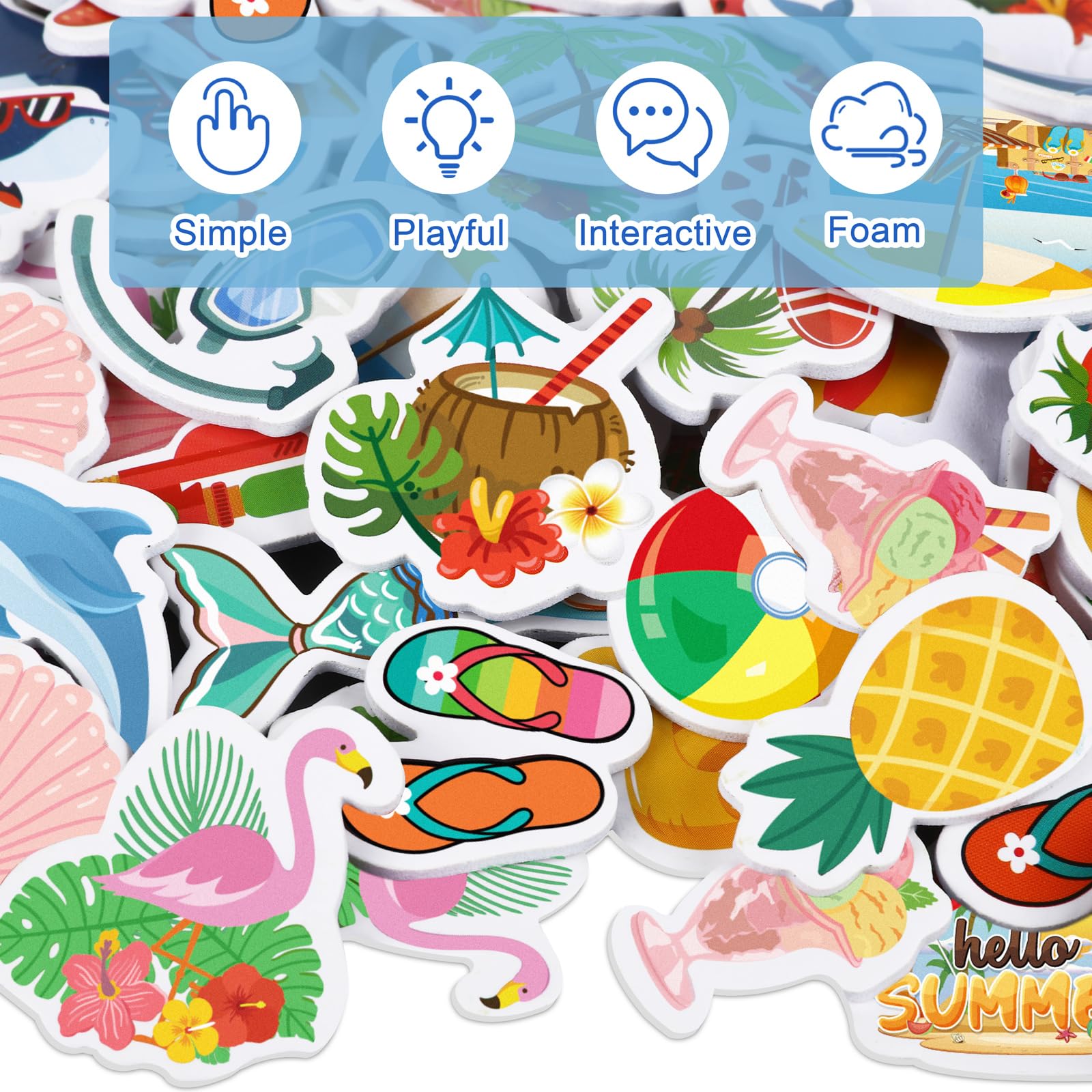Foto 5 pulgar | Kit De Marcos De Fotos De Espuma Con Diseño De Sirena De Verano De Fovths, 24 Unidades, Con Pegatina - Venta Interna