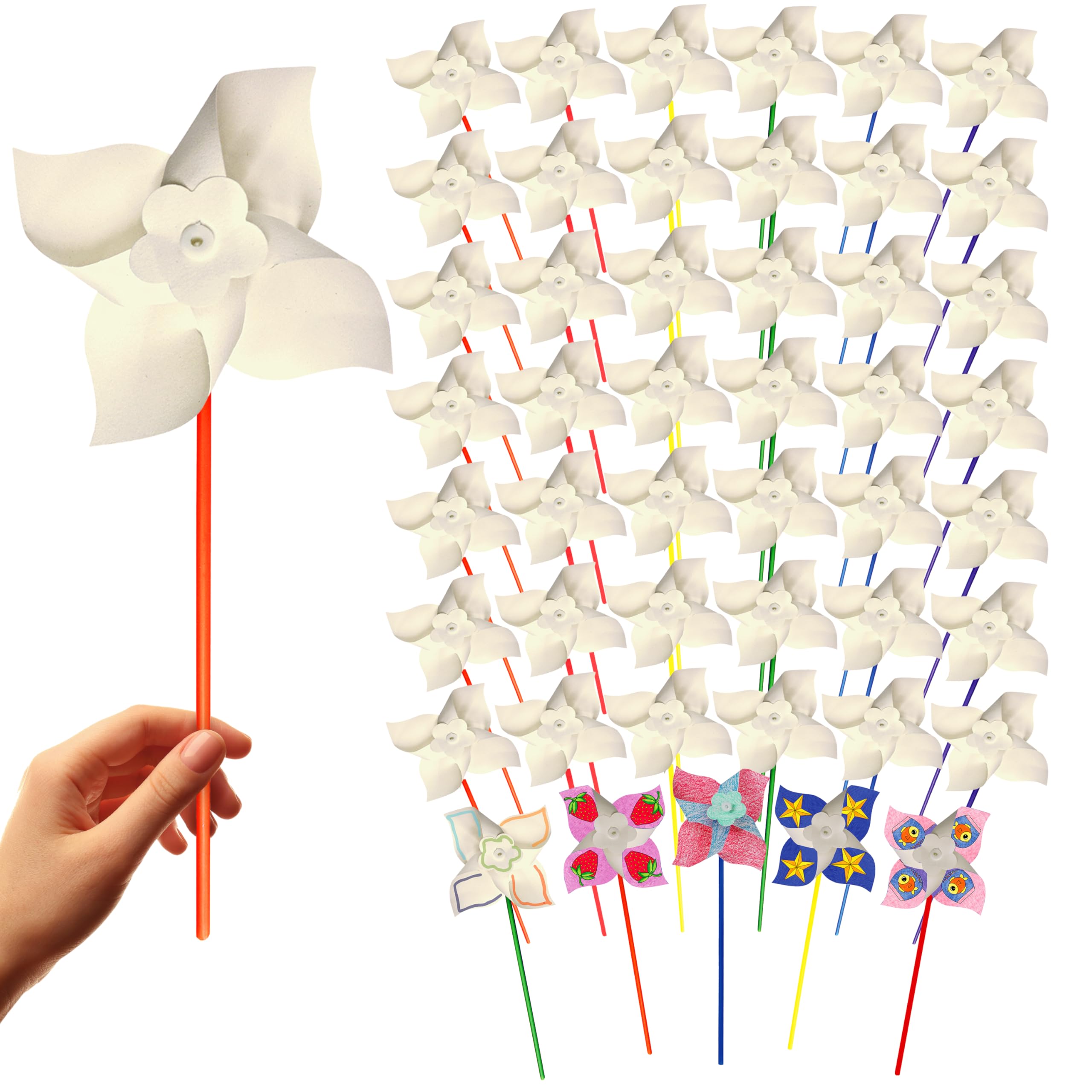 Foto 2 pulgar | Molinillos De Viento Para Niños, Novedosos, De Craft Kit 4e (paquete De 48) - Venta Internacional.