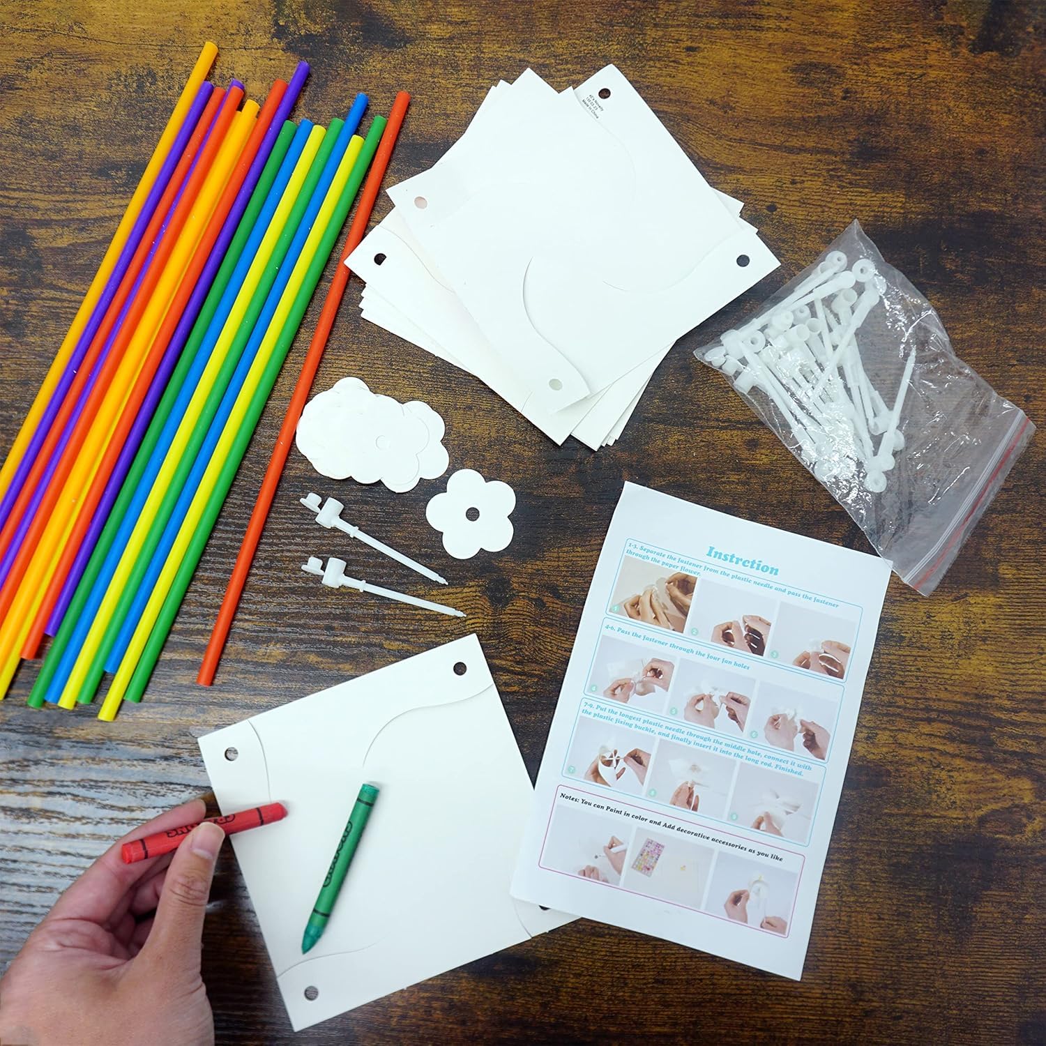 Foto 3 | Molinillos De Viento Para Niños, Novedosos, De Craft Kit 4e (paquete De 48) - Venta Internacional.