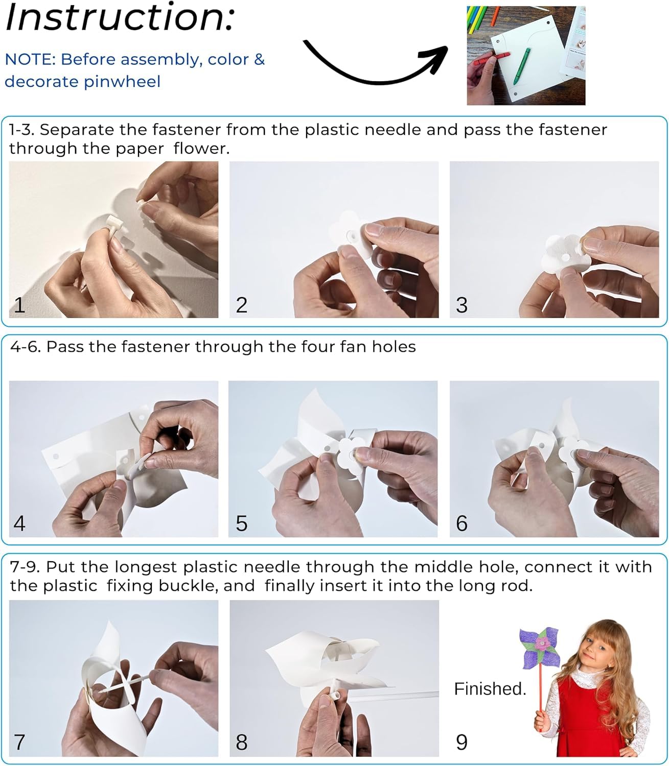 Foto 6 pulgar | Molinillos De Viento Para Niños, Novedosos, De Craft Kit 4e (paquete De 48) - Venta Internacional.