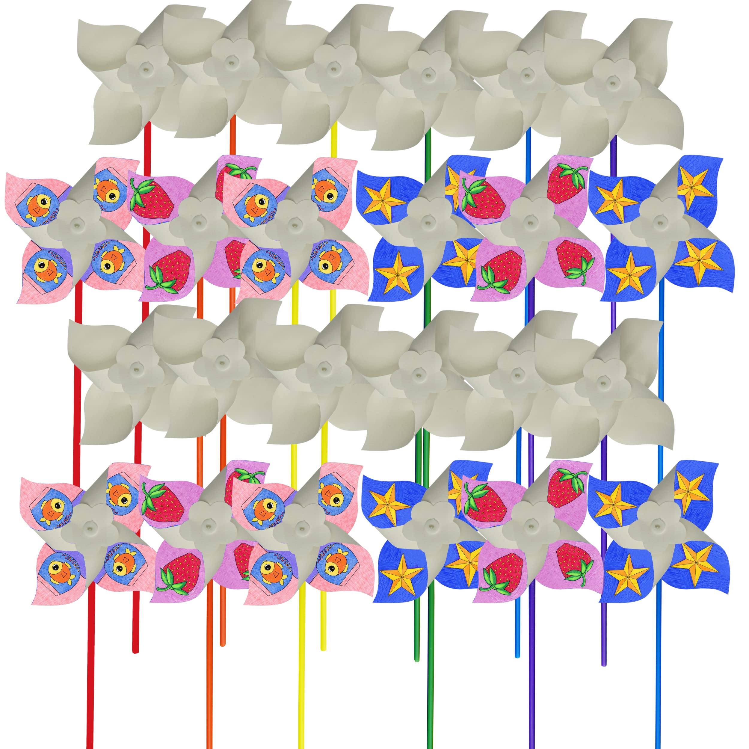 Foto 8 pulgar | Molinillos De Viento Para Niños, Novedosos, De Craft Kit 4e (paquete De 48) - Venta Internacional.