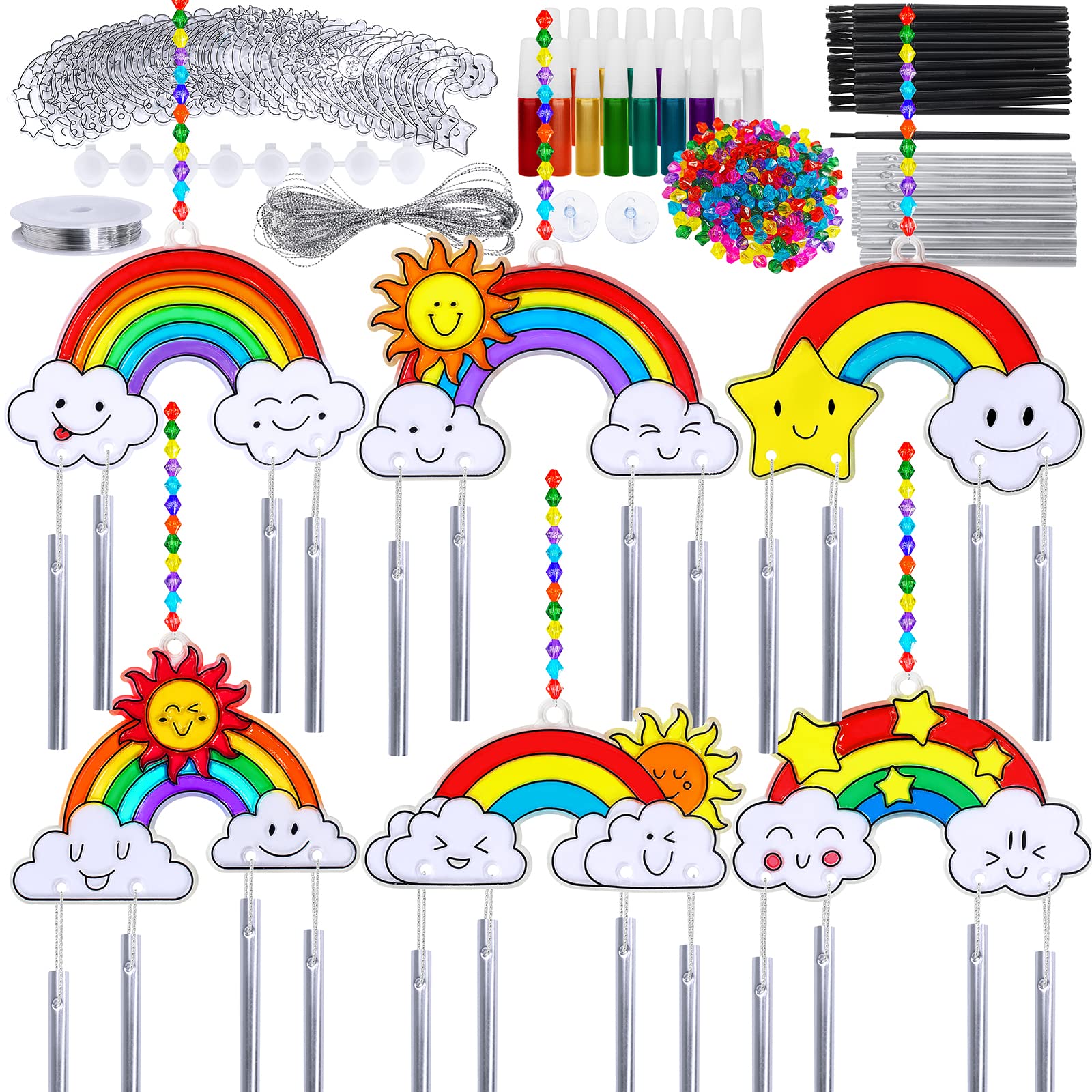 Foto 1 | Kit De Manualidades Rainbow Suncatcher Winlyn Con Pintura Para Niños, 24 Juegos - Venta Internacional.