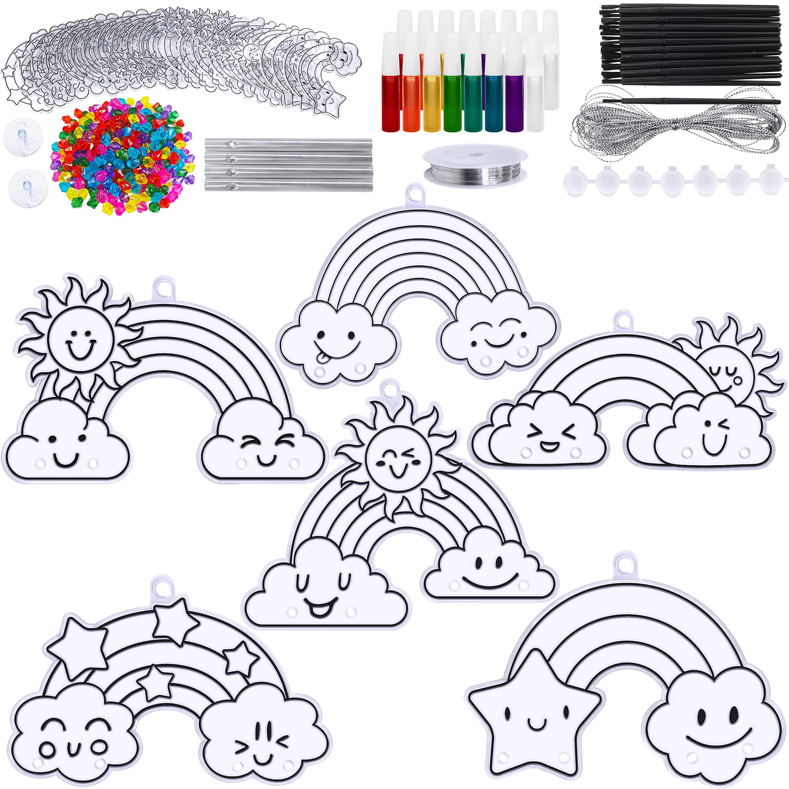 Foto 3 pulgar | Kit De Manualidades Rainbow Suncatcher Winlyn Con Pintura Para Niños, 24 Juegos - Venta Internacional.