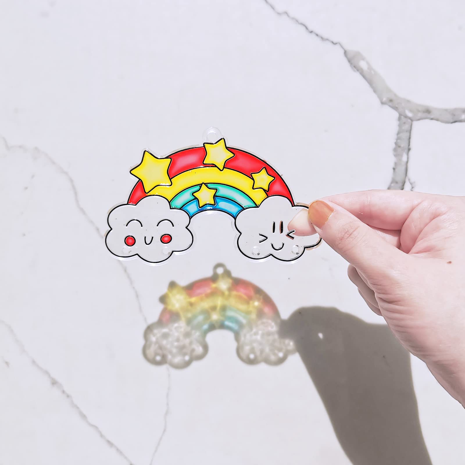 Foto 4 pulgar | Kit De Manualidades Rainbow Suncatcher Winlyn Con Pintura Para Niños, 24 Juegos - Venta Internacional.