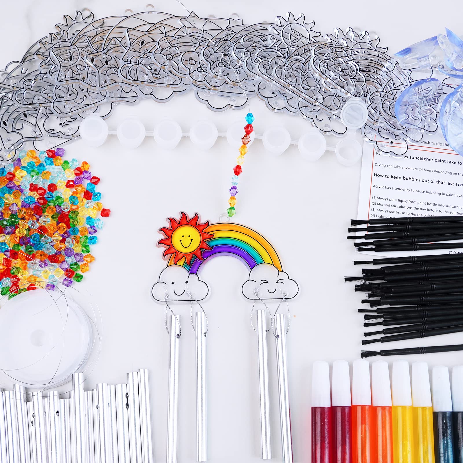 Foto 6 pulgar | Kit De Manualidades Rainbow Suncatcher Winlyn Con Pintura Para Niños, 24 Juegos - Venta Internacional.