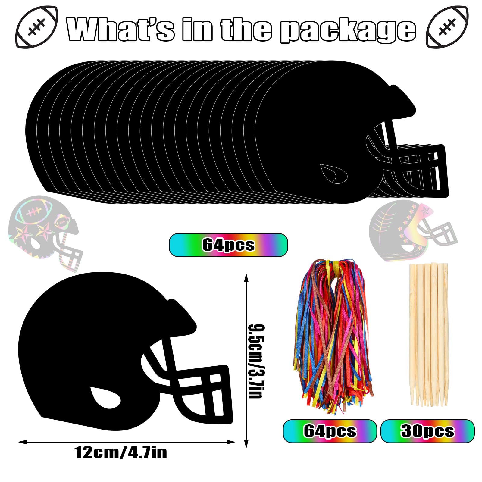Foto 3 pulgar | Papel De Rascar Craft Kit Syhood Football, 64 Unidades, Con Lápiz Capacitivo - Venta Internacional.