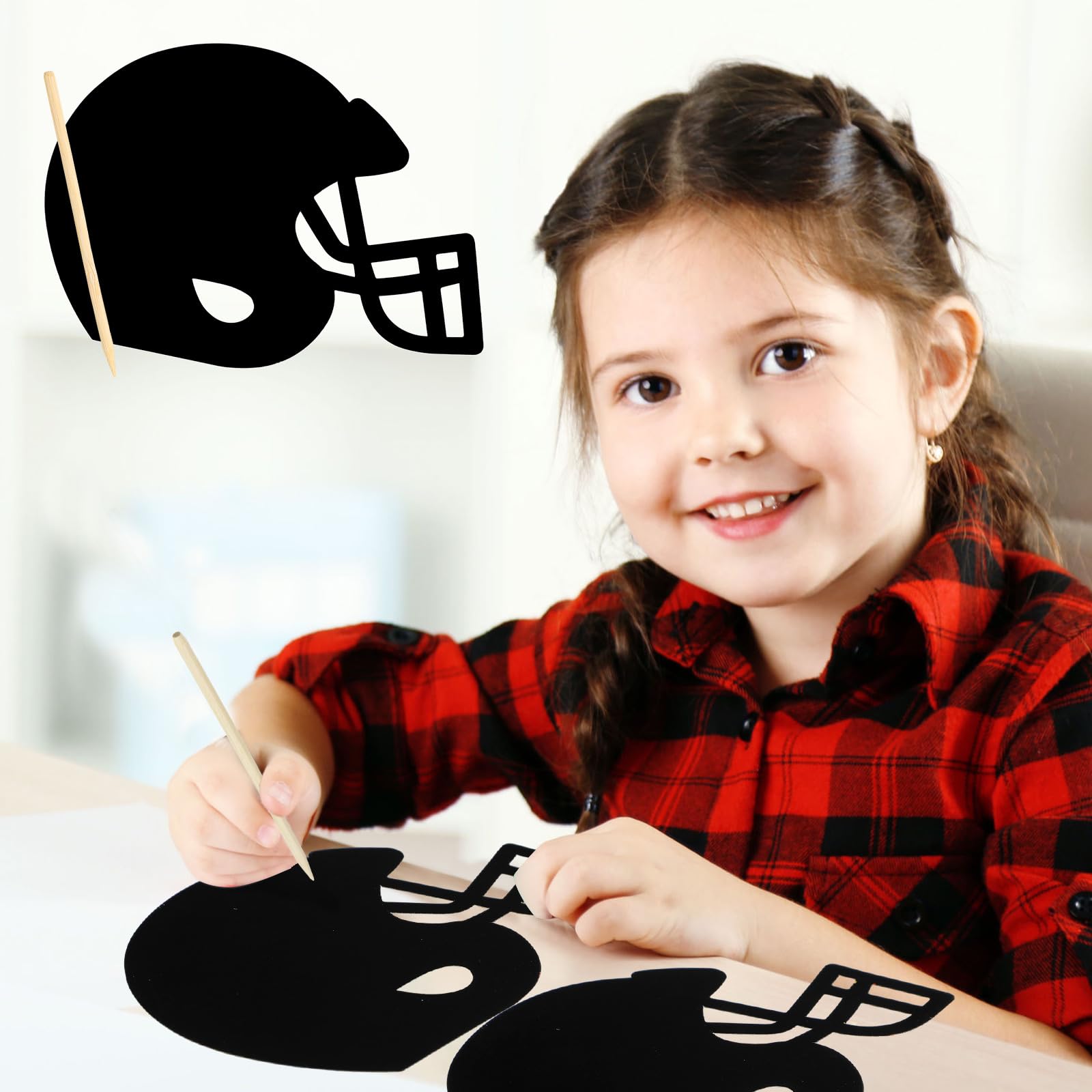 Foto 5 | Papel De Rascar Craft Kit Syhood Football, 64 Unidades, Con Lápiz Capacitivo - Venta Internacional.