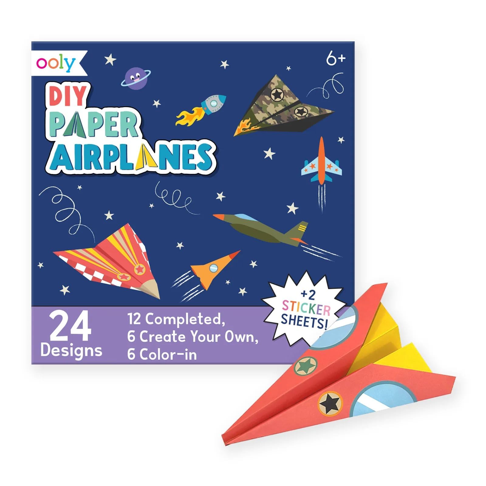 Foto 2 pulgar | Libro De Avión De Papel, Oleo, Bricolaje, Con 24 Aviones Y Pegatinas - Venta Internacional.