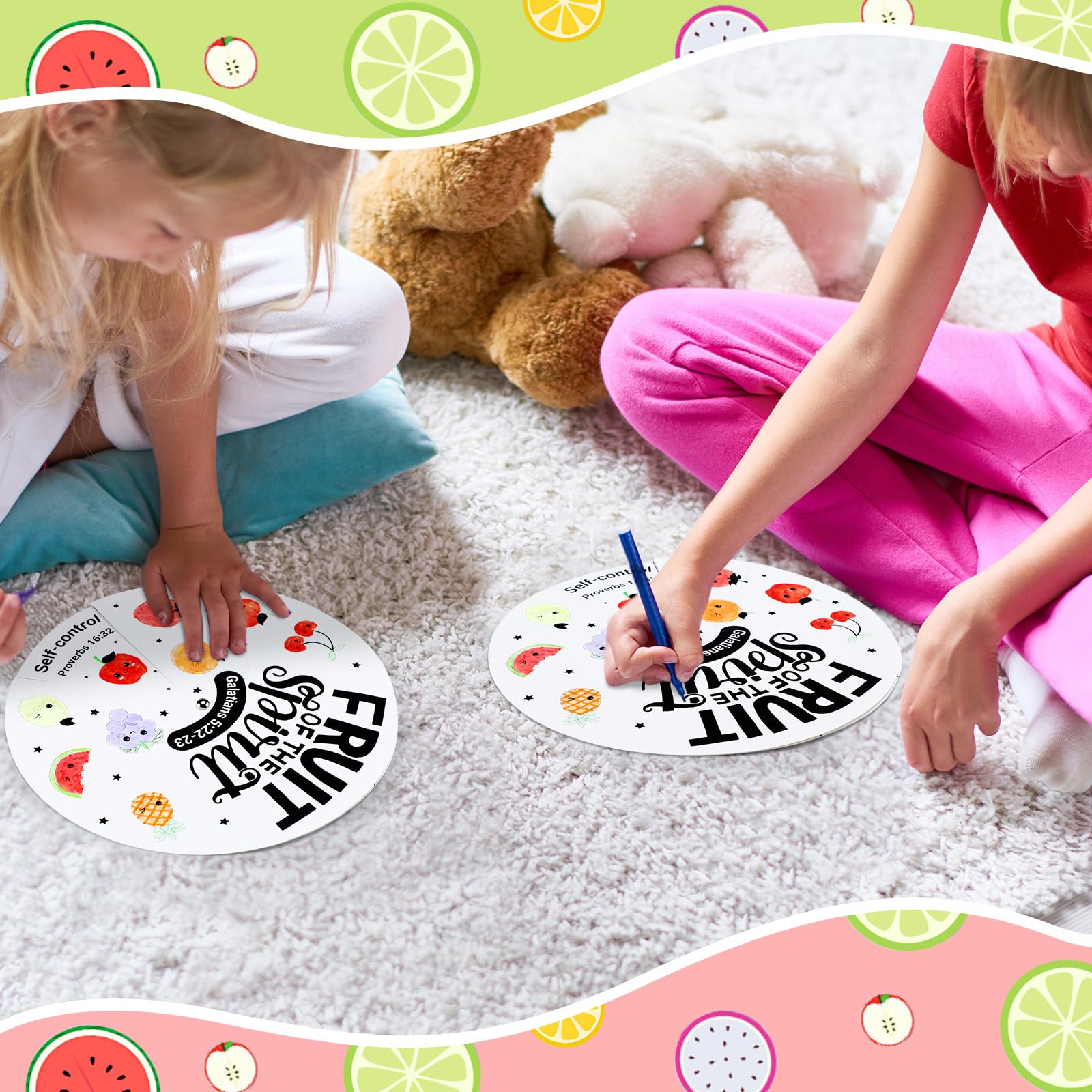 Foto 6 pulgar | Juego De Ruedas Para Colorear Spiareal Fruit Of The Spirit Para Niños - Venta Internacional.