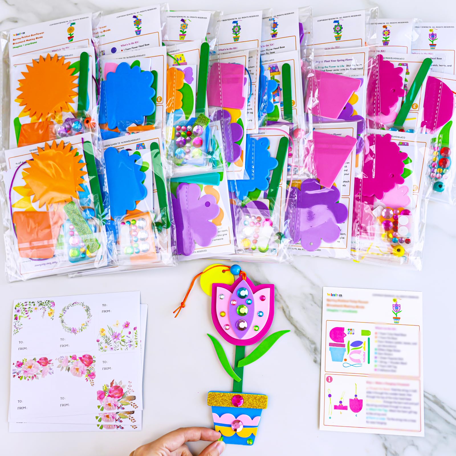 Foto 8 pulgar | Kit De Manualidades Winlyn Spring En Maceta Con Pegatinas Para Niños A Partir De 3 Años - Venta Internacional.