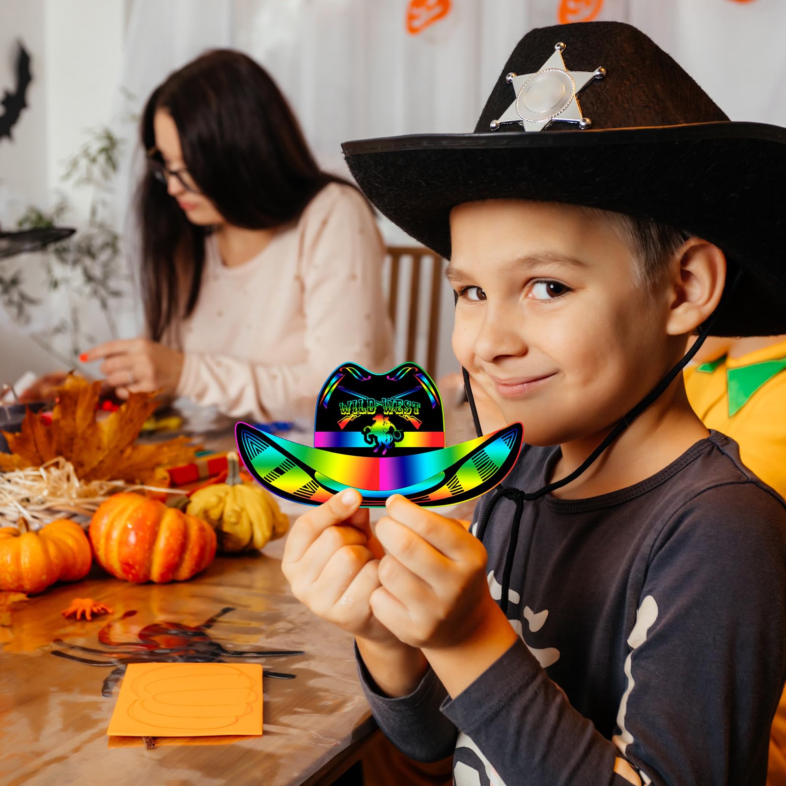 Foto 5 pulgar | Juego De Tarjetas Rasca Y Gana Hungdao Western Cowboy, 80 Unidades Para Niños - Venta Internacional.
