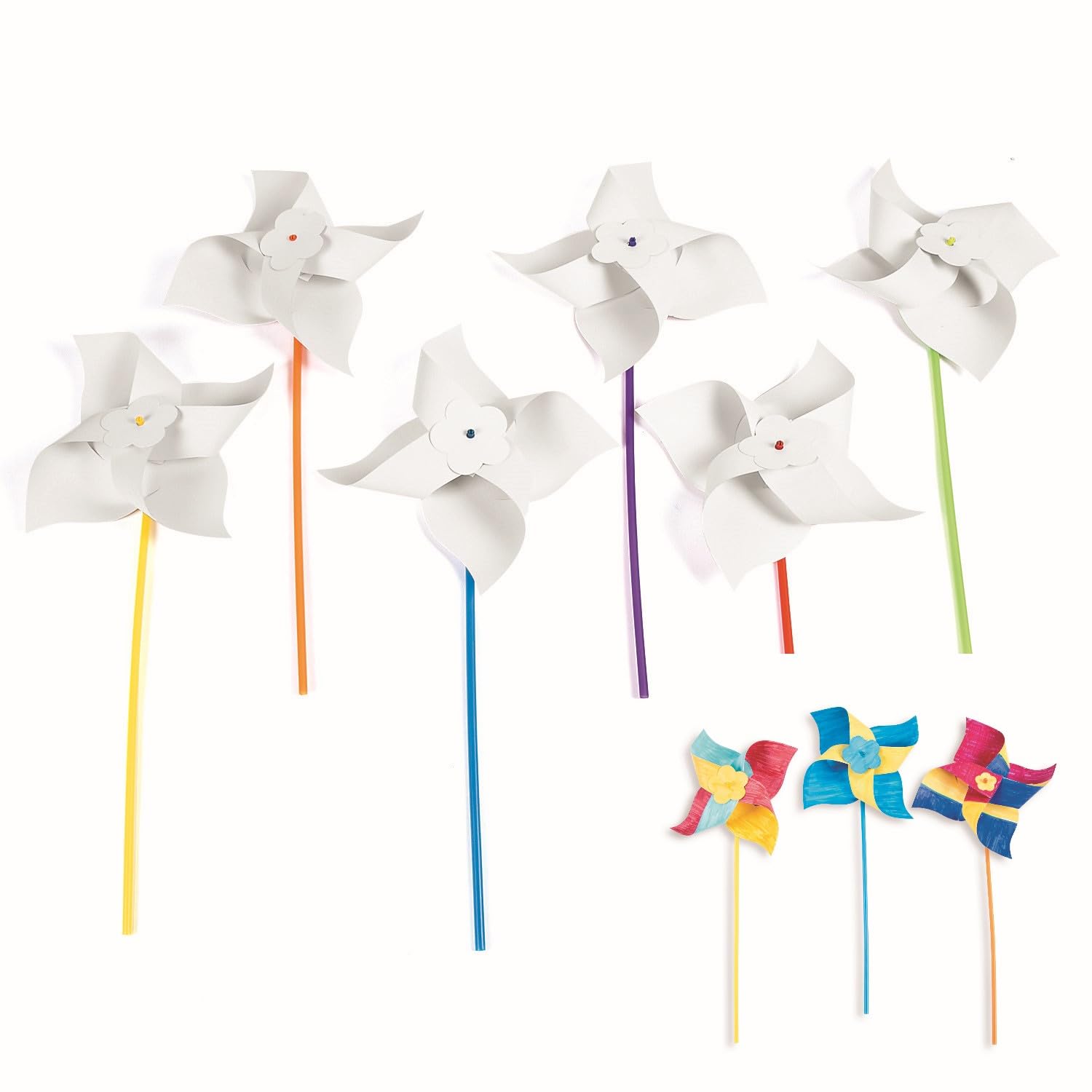 Foto 2 pulgar | Pinwheels Fun Express Diy Jumbo, Juego De 24 Unidades, Color Blanco Con Asas - Venta Internacional.
