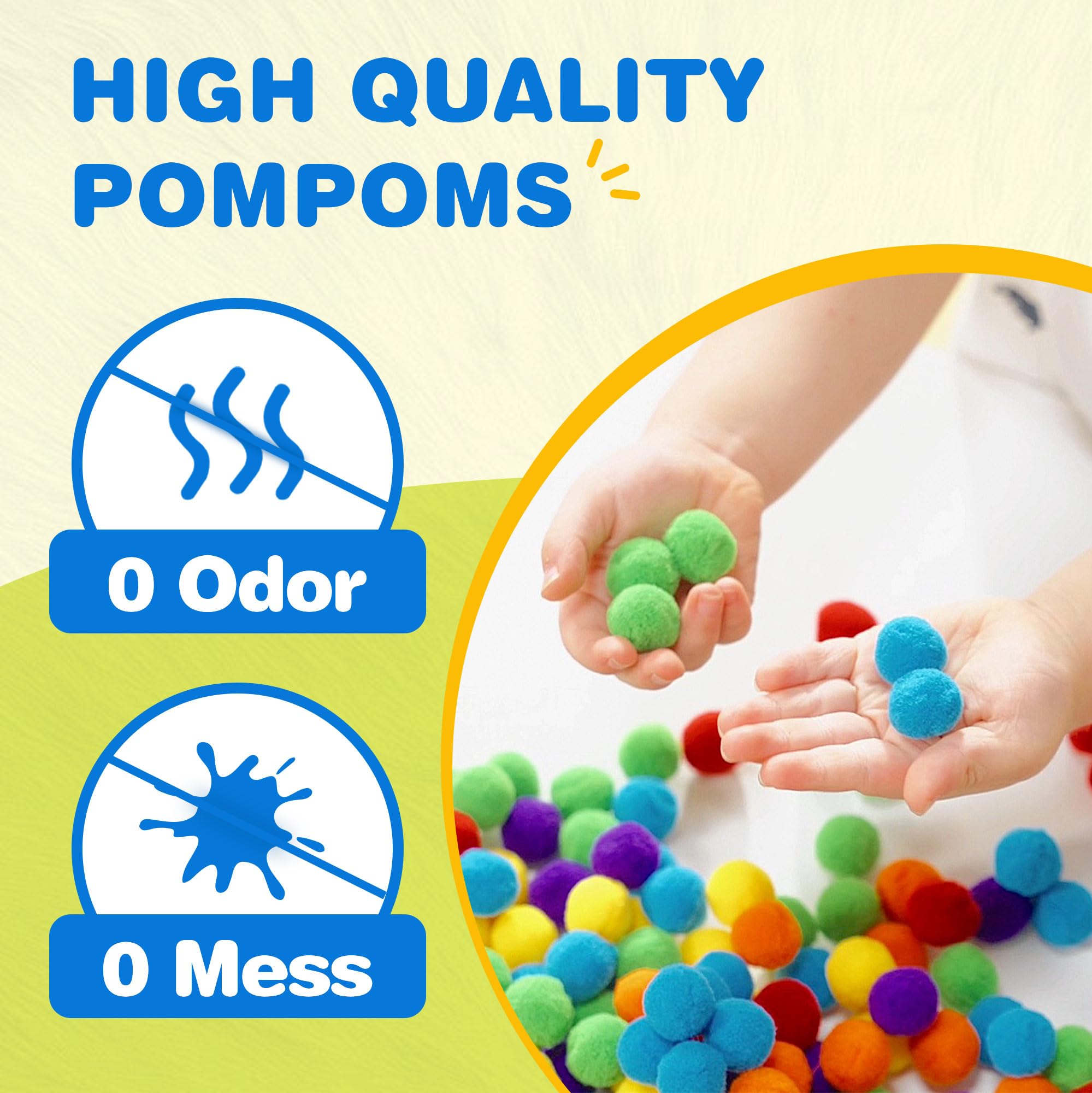 Foto 5 pulgar | Kit Art Craft De Pompones Yplus Para Niños De Más De 3 Años Con 100 Pompones - Venta Internacional.
