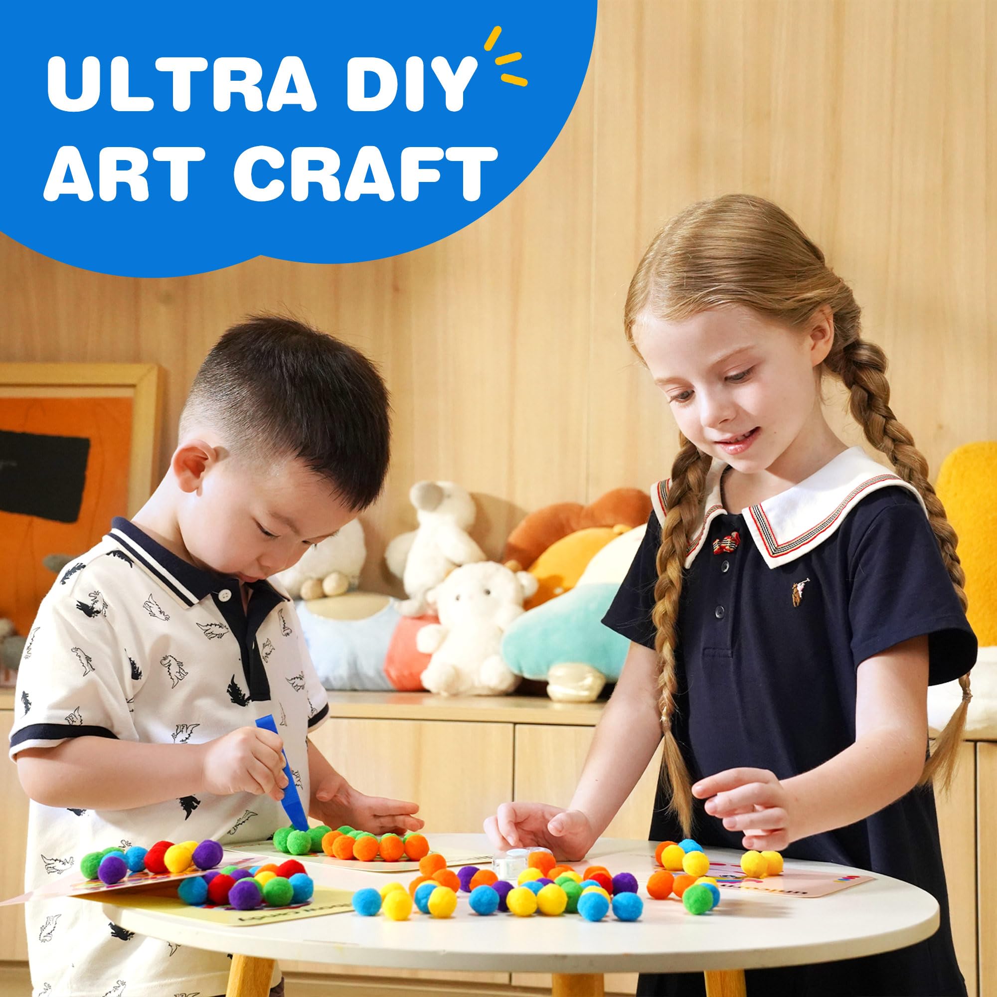 Foto 6 | Kit Art Craft De Pompones Yplus Para Niños De Más De 3 Años Con 100 Pompones - Venta Internacional.