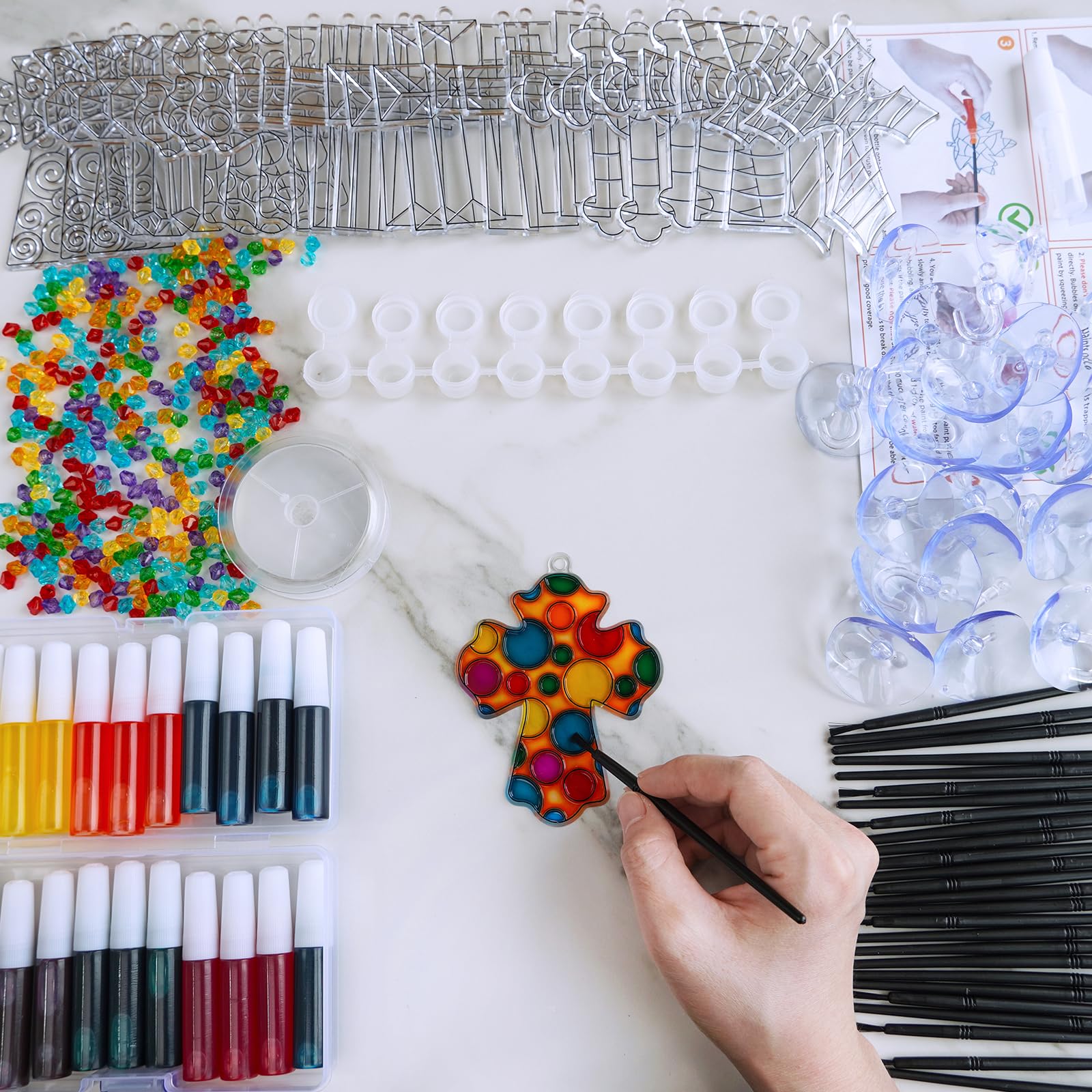 Foto 4 pulgar | Kit De Manualidades Cross Suncatchers Winlyn, 27 Juegos Para Niños Y Adultos - Venta Internacional.