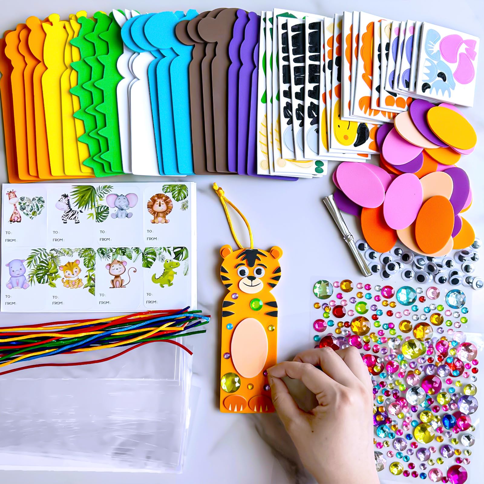 Foto 2 | Kit De Manualidades Winlyn Jungle Animal Craft Kits Diy 32 Juegos Para Niños - Venta Internacional.