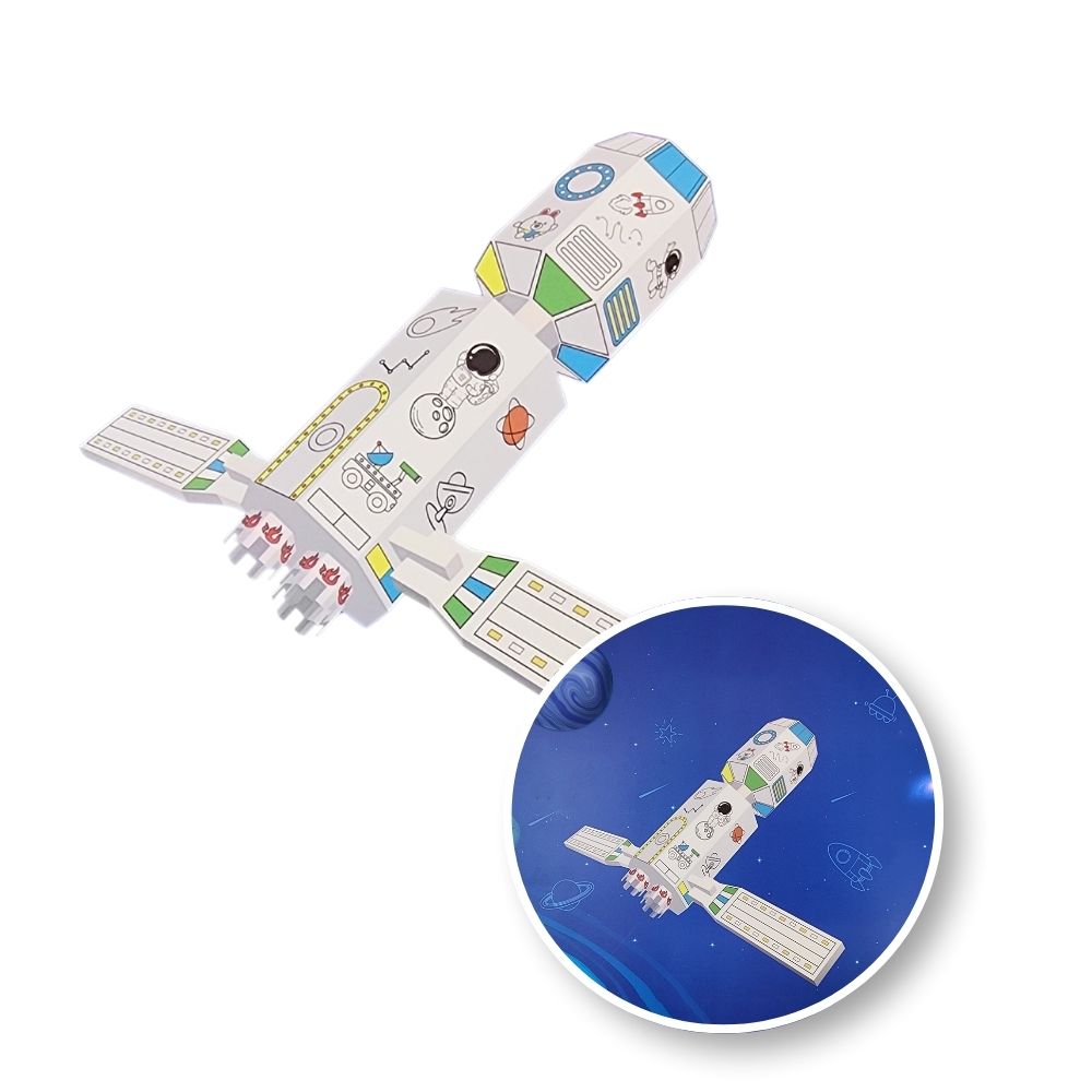Foto 2 | Mundo Mágico Figura Nave Espacial Armable De Cartón Para Pintar