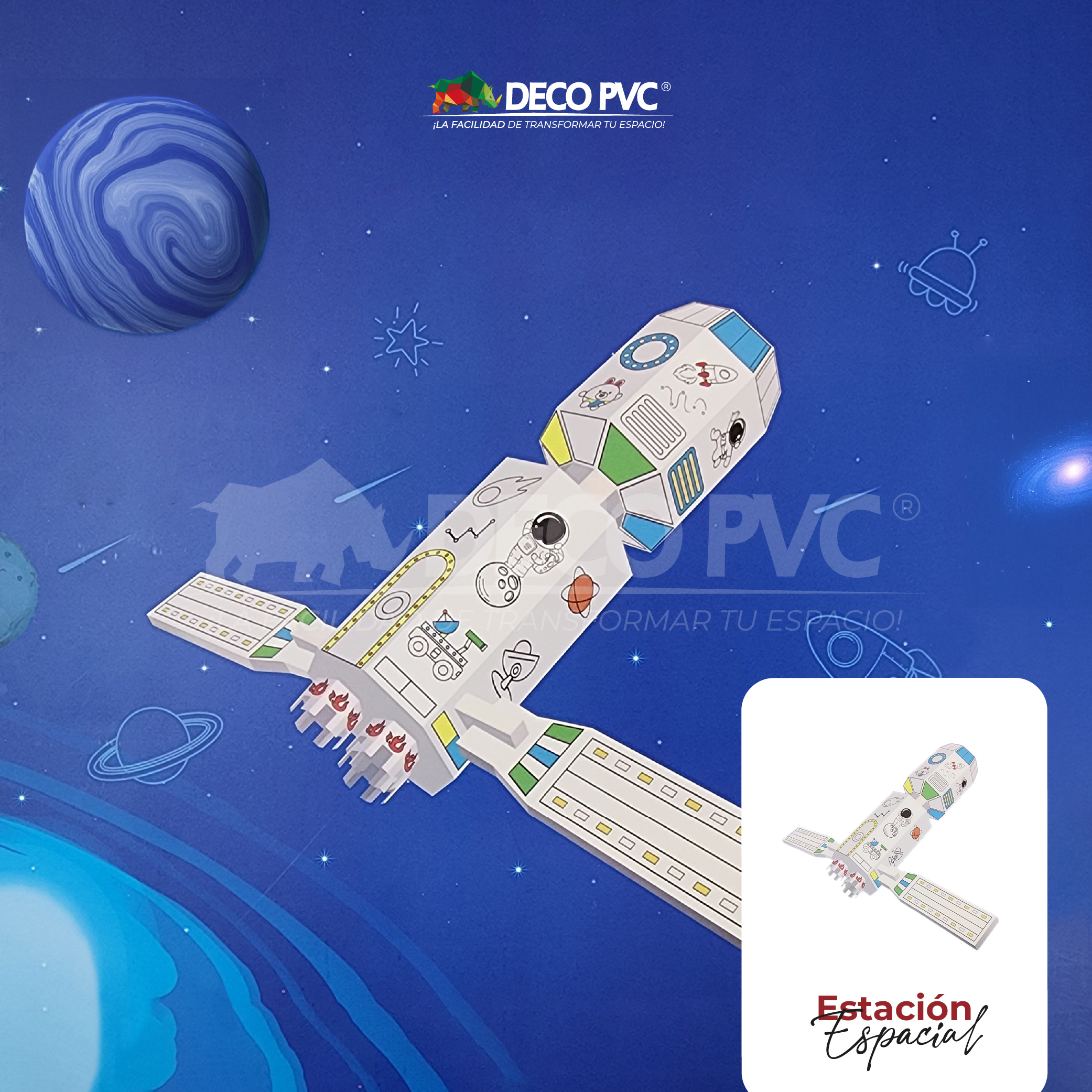 Foto 5 pulgar | Mundo Mágico Figura Nave Espacial Armable De Cartón Para Pintar