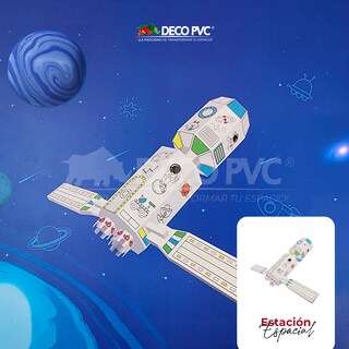 Foto 4 | Mundo Mágico Figura Nave Espacial Armable De Cartón Para Pintar