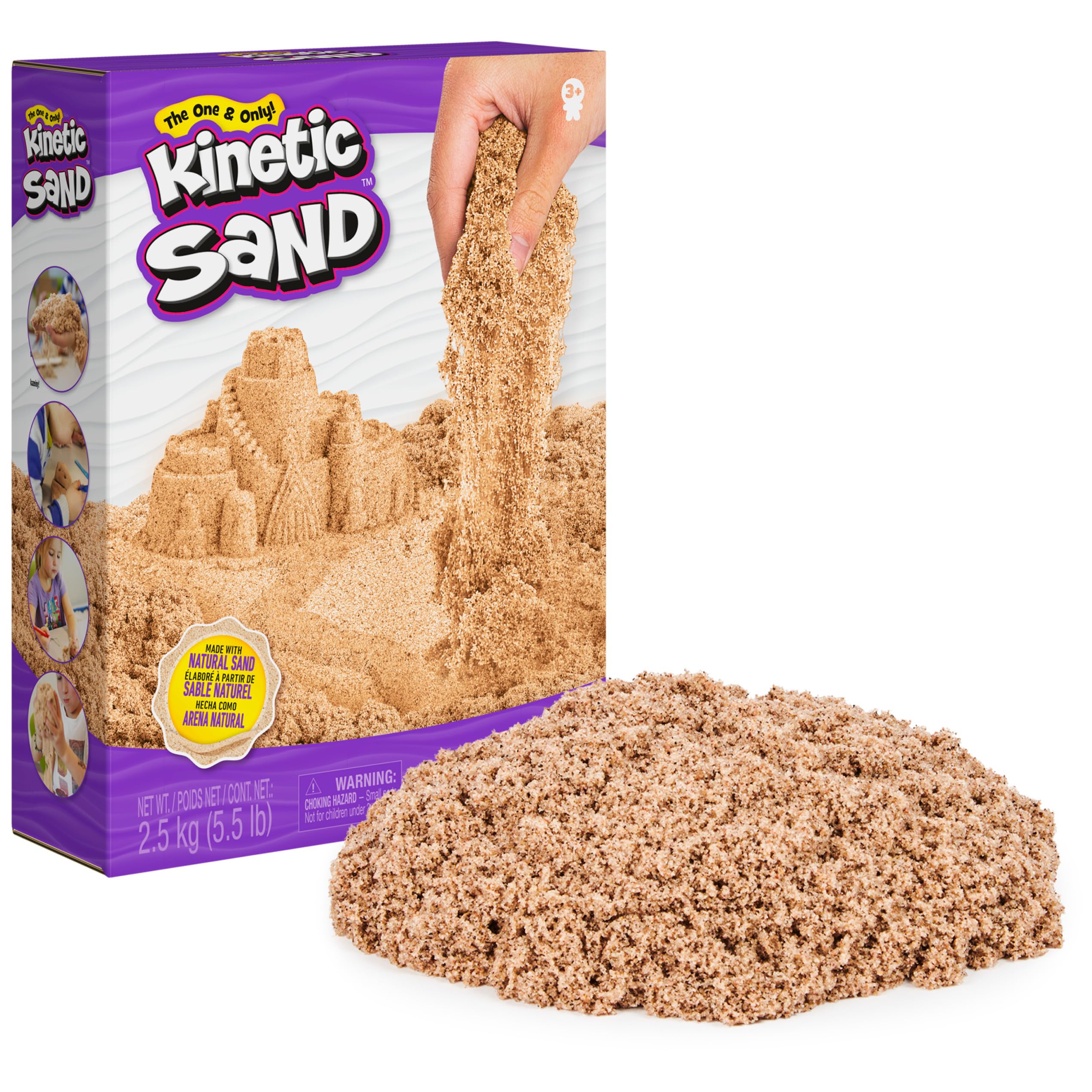 Foto 1 | Sensory Toys Kinetic Sand, Totalmente Natural, Marrón, 2,5 Kg (5,5 Libras) - Venta Internacional.