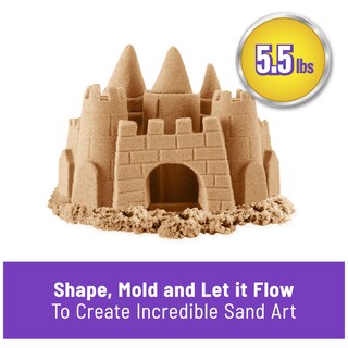 Foto 2 | Sensory Toys Kinetic Sand, Totalmente Natural, Marrón, 2,5 Kg (5,5 Libras) - Venta Internacional.
