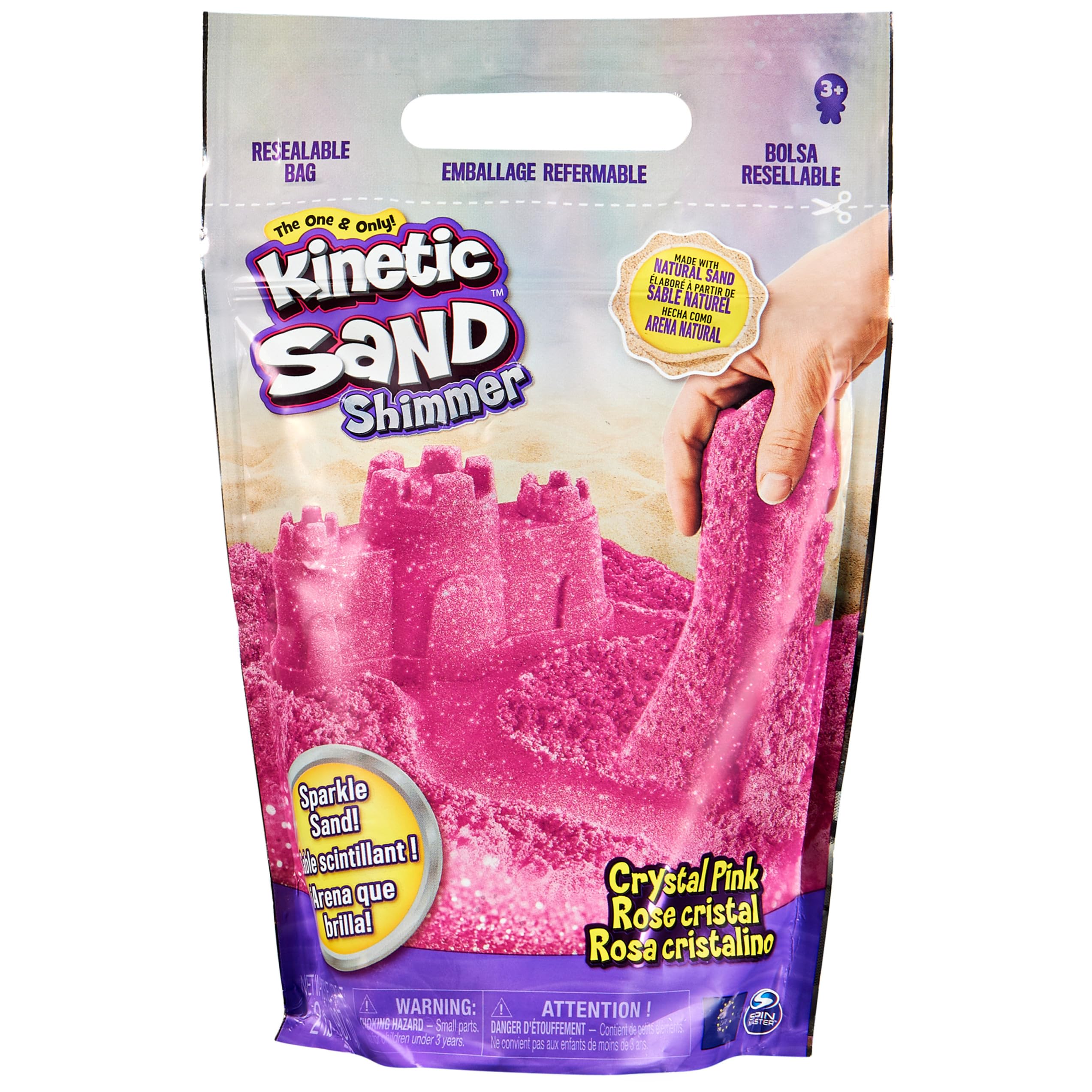 Foto 2 pulgar | Bolsa Play Sand Kinetic Sand Crystal Pink De 1 Kg Para Niños Mayores De 3 Años - Venta Internacional.