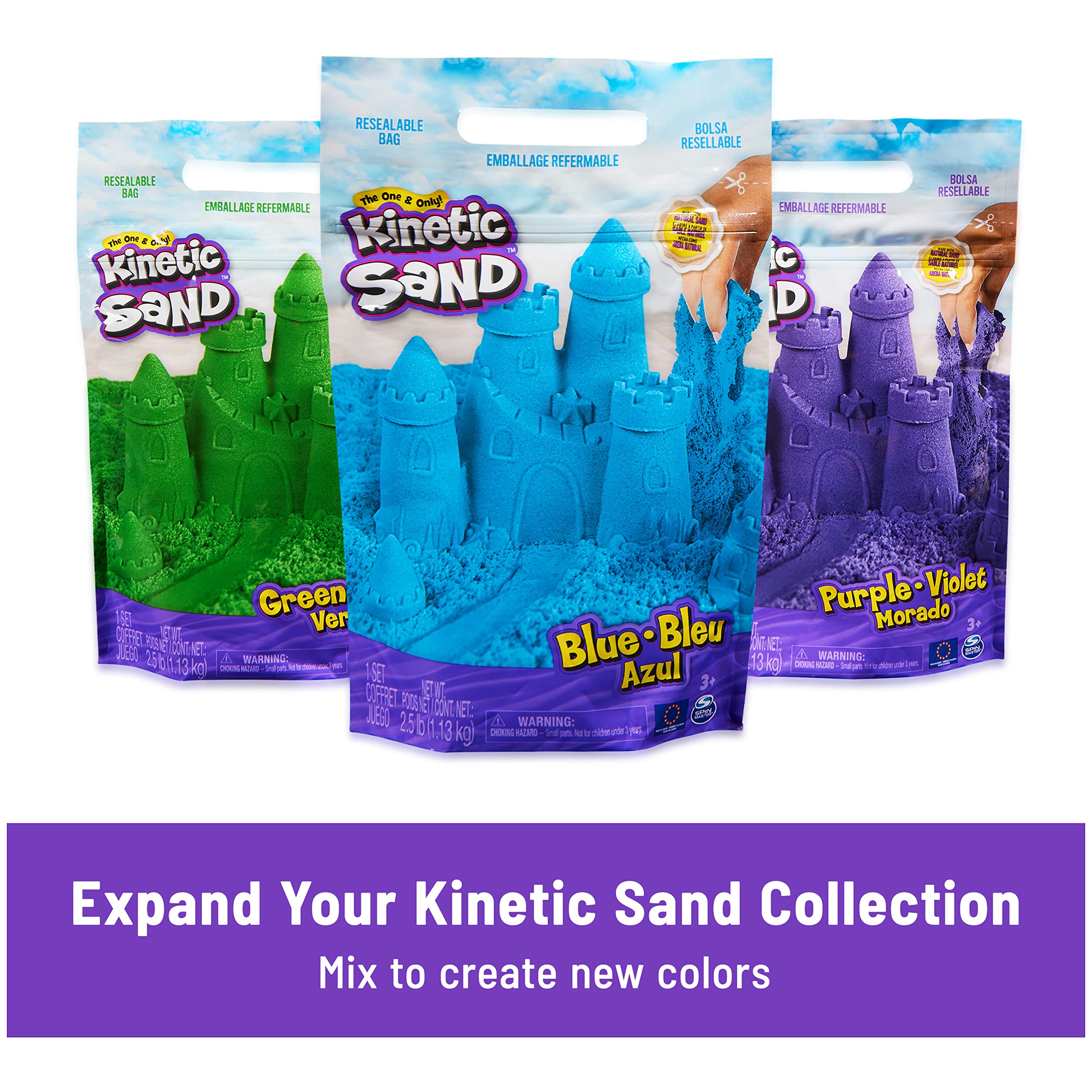 Foto 7 pulgar | Sensory Play Sand Kinetic Sand Púrpura, 1 Kg, Para Niños Mayores De 3 Años - Venta Internacional.