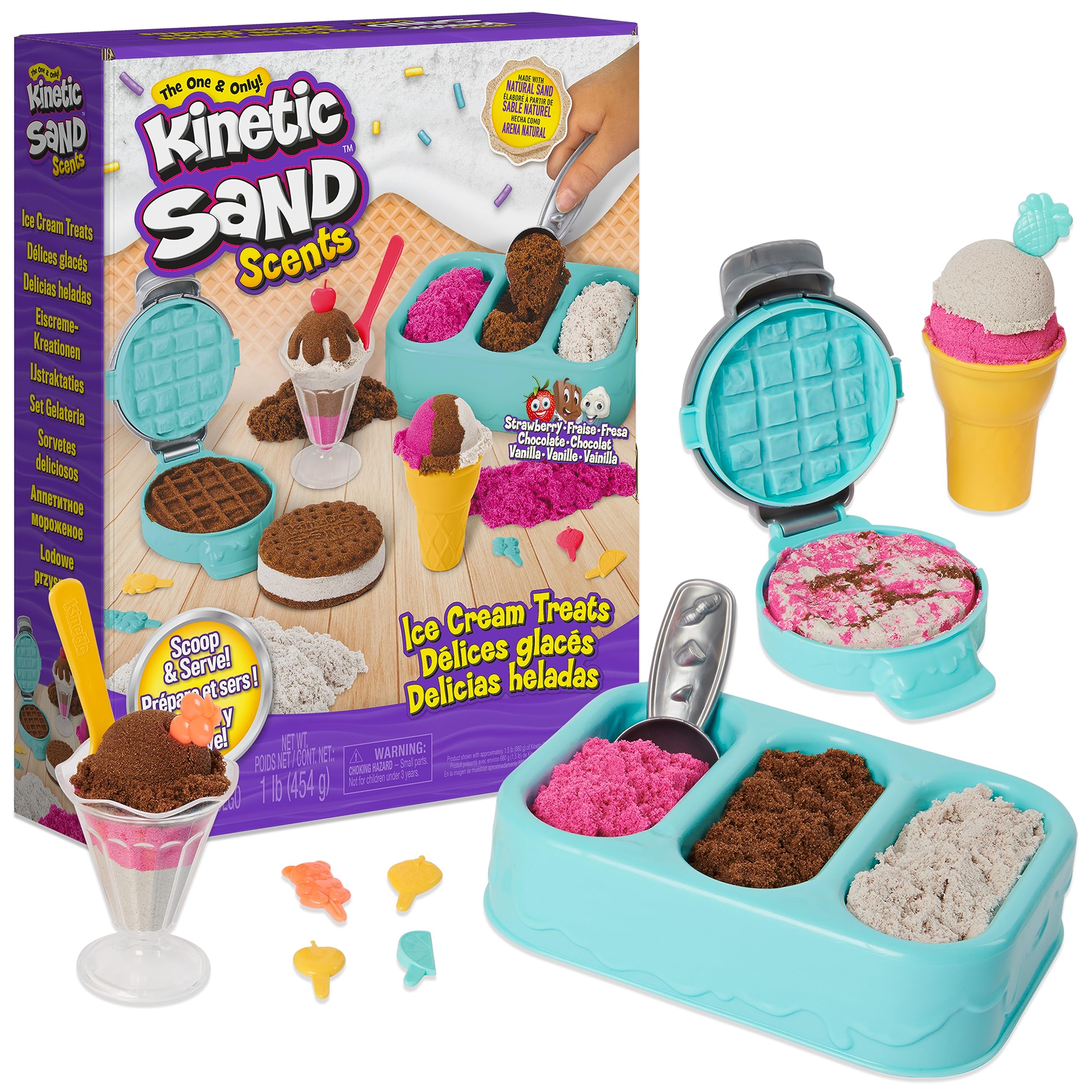 Foto 2 pulgar | Golosinas De Helado Playset Kinetic Sand Scents Con 3 Colores - Venta Internacional.