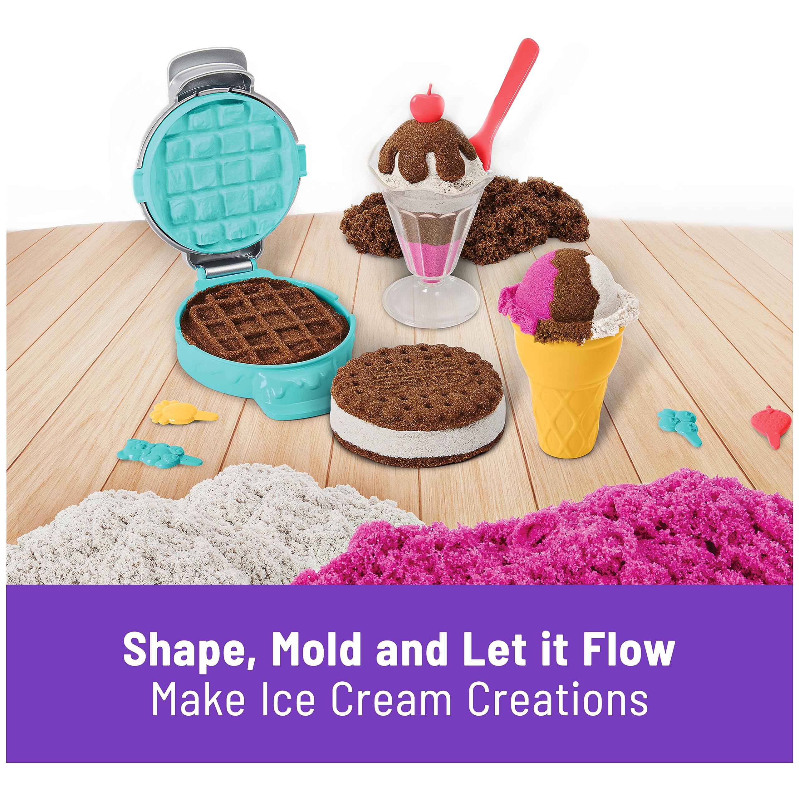Foto 4 pulgar | Golosinas De Helado Playset Kinetic Sand Scents Con 3 Colores - Venta Internacional.