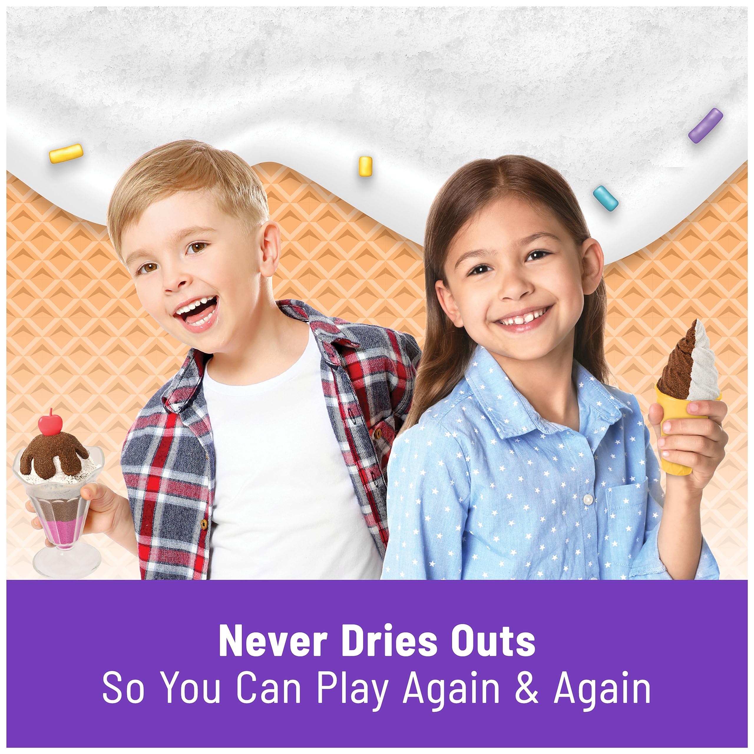 Foto 6 | Golosinas De Helado Playset Kinetic Sand Scents Con 3 Colores - Venta Internacional.
