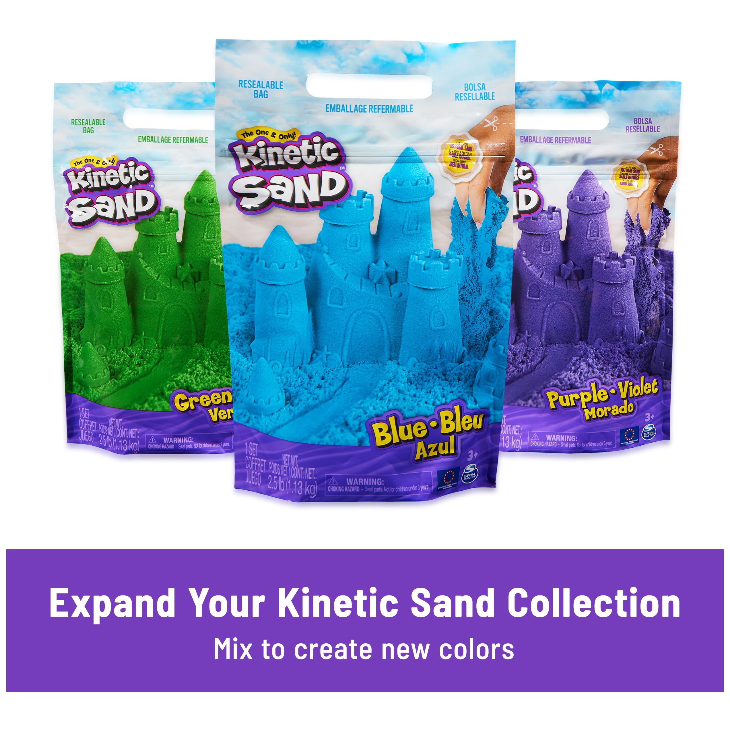 Foto 7 pulgar | Play Sand Kinetic Sand Mold N' Flow, 0,7 Kg, Rojo Y Verde Azulado, Más De 3 Años - Venta Internacional.