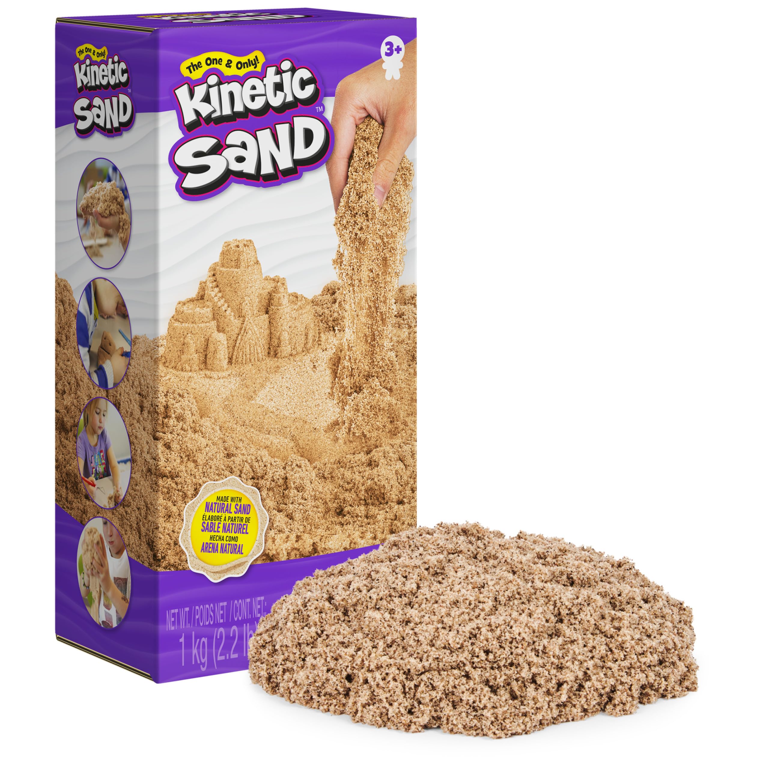 Foto 2 pulgar | Sensory Toys Kinetic Sand, 1 Kg, Color Marrón Totalmente Natural Para Niños - Venta Internacional.