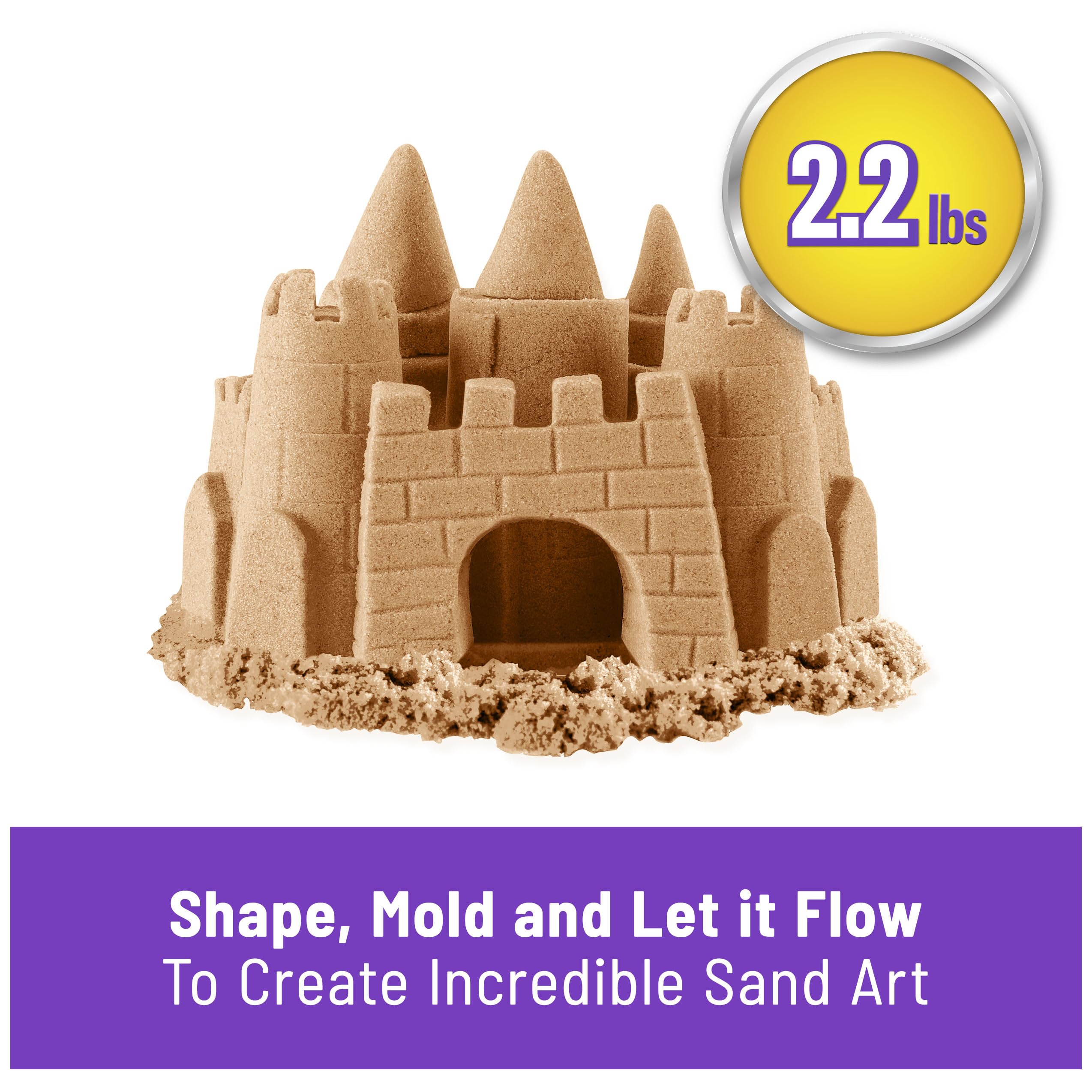 Foto 3 pulgar | Sensory Toys Kinetic Sand, 1 Kg, Color Marrón Totalmente Natural Para Niños - Venta Internacional.