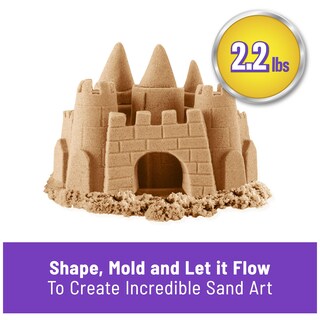 Foto 2 | Sensory Toys Kinetic Sand, 1 Kg, Color Marrón Totalmente Natural Para Niños - Venta Internacional.
