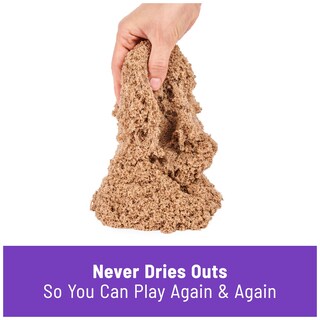 Foto 3 | Sensory Toys Kinetic Sand, 1 Kg, Color Marrón Totalmente Natural Para Niños - Venta Internacional.