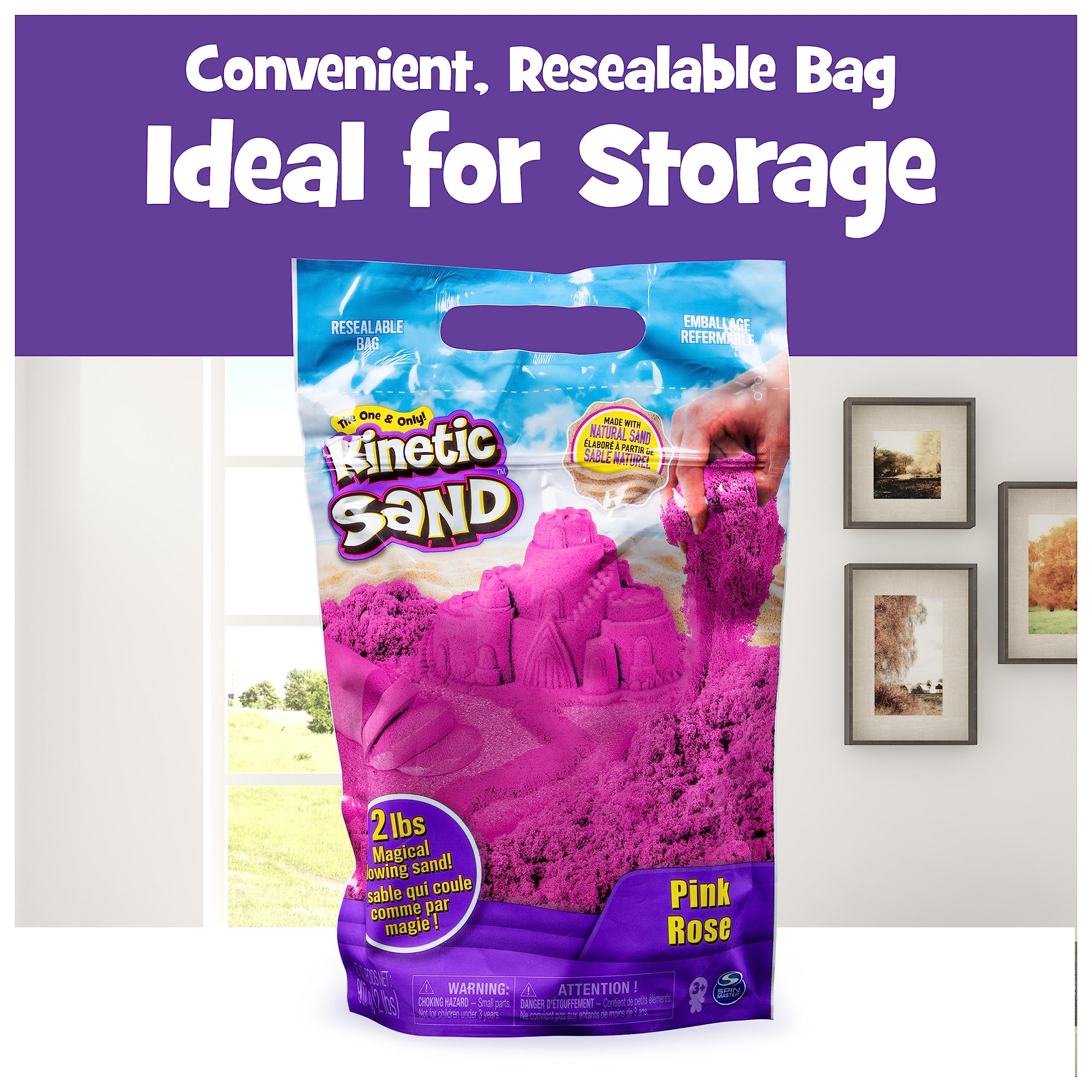Foto 5 pulgar | Sensory Play Sand Kinetic Sand Pink, 1 Kg, Para Niños Mayores De 3 Años - Venta Internacional.