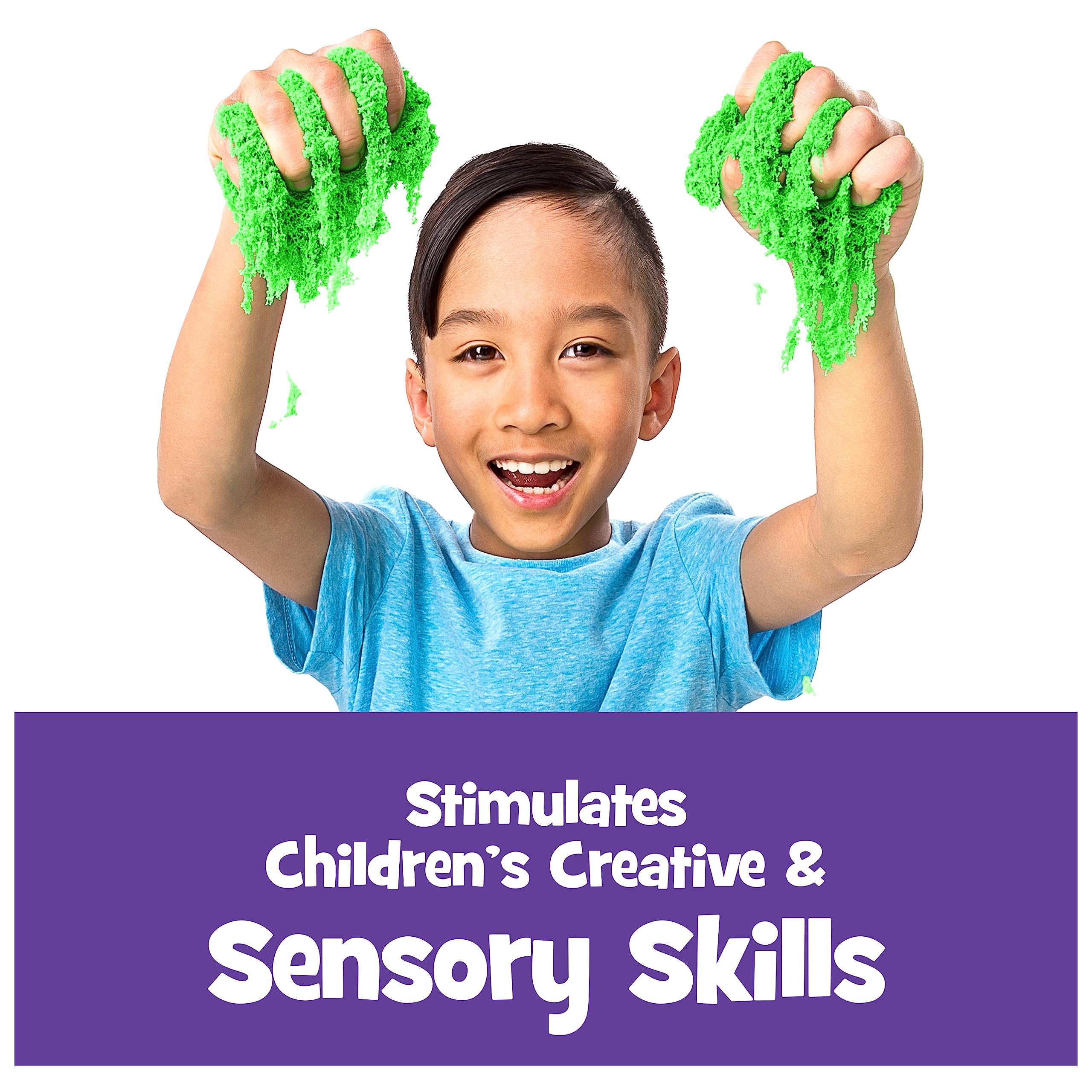 Foto 6 pulgar | Sensory Play Sand Kinetic Sand Green, 1 Kg, Para Niños Mayores De 3 Años - Venta Internacional.