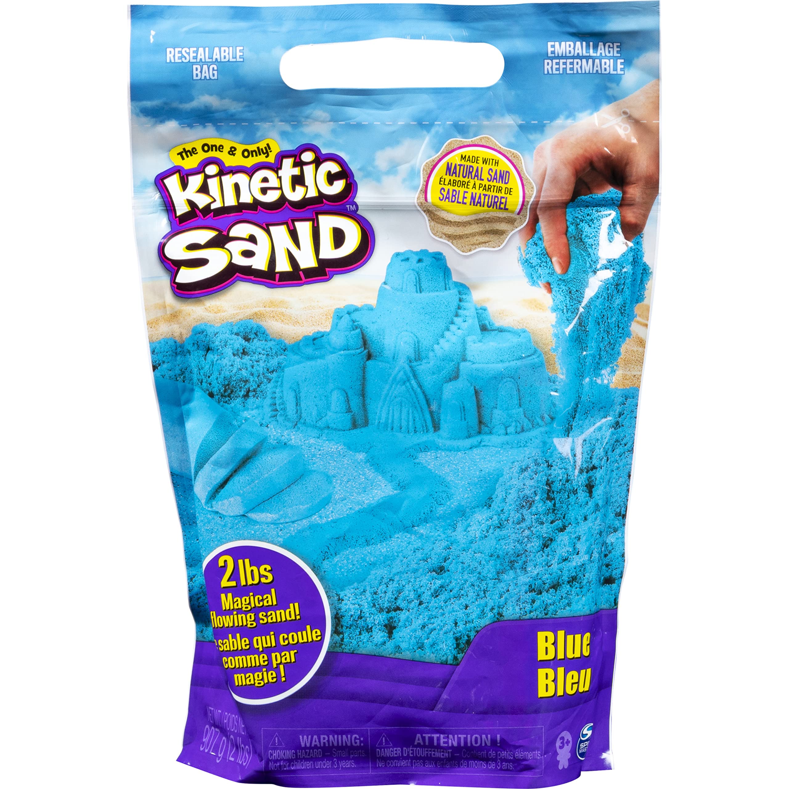 Foto 2 pulgar | Sensory Play Sand Kinetic Sand Blue, 1 Kg, Para Niños Mayores De 3 Años - Venta Internacional.