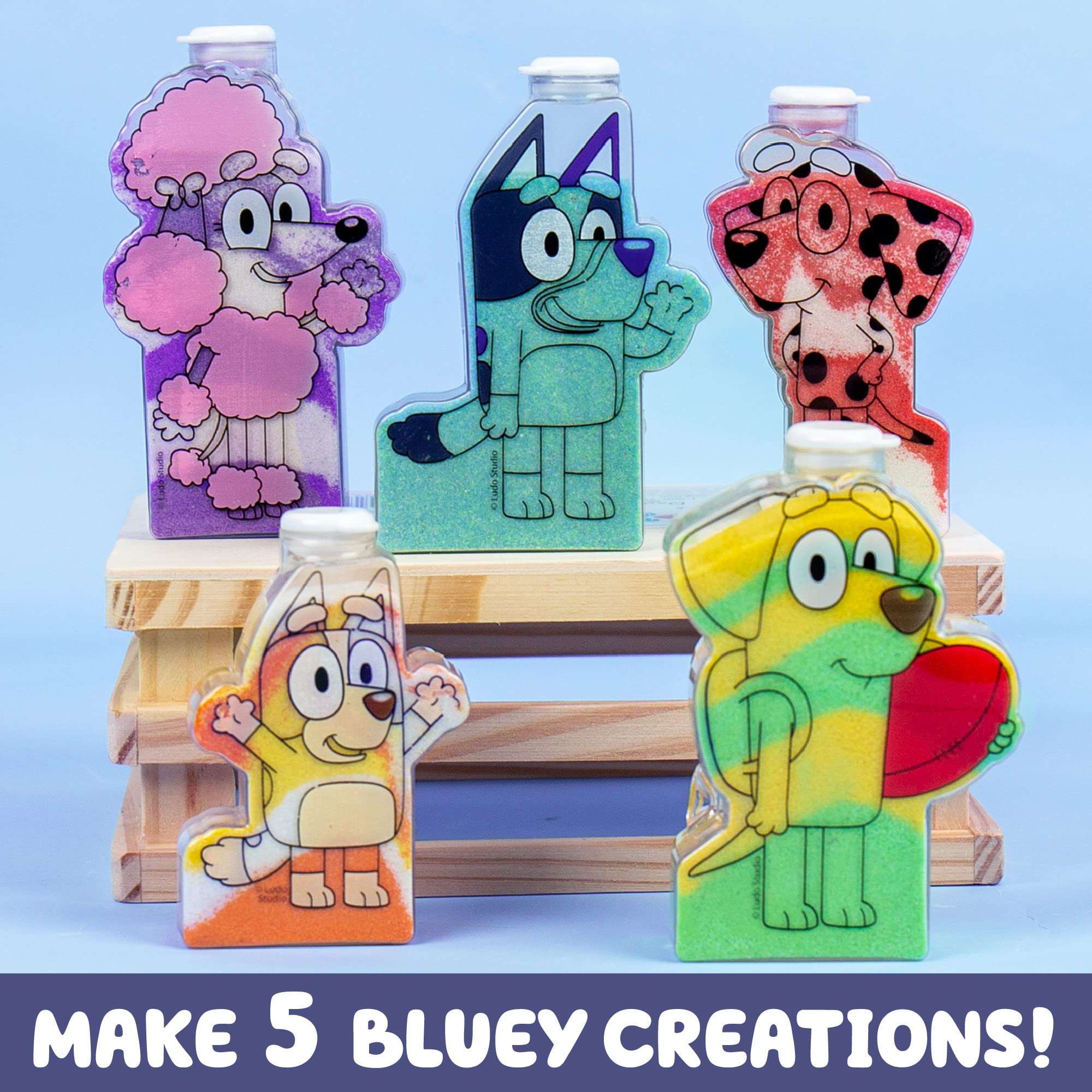 Foto 4 pulgar | El Kit Sand Art Bluey Incluye 5 Botellas Y 7 Arenas De Colores - Venta Internacional.