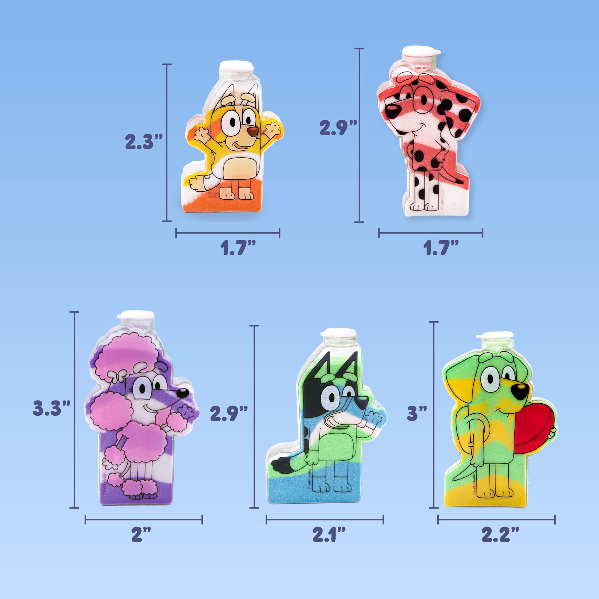 Foto 7 pulgar | El Kit Sand Art Bluey Incluye 5 Botellas Y 7 Arenas De Colores - Venta Internacional.