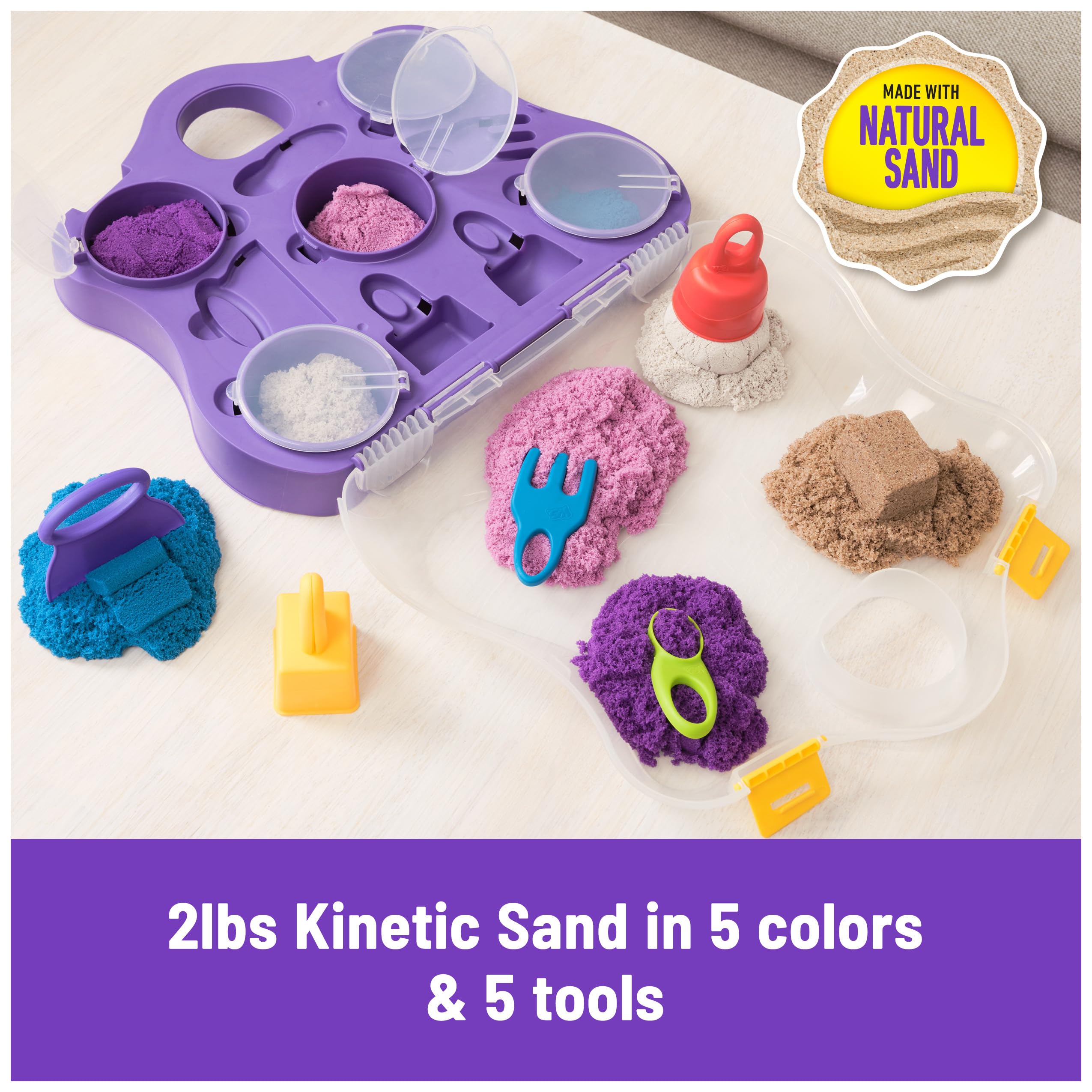 Foto 4 pulgar | Maletín Multiusos Play Sand Kinetic Sand Con 5 Herramientas, 1 Kg - Venta Internacional.
