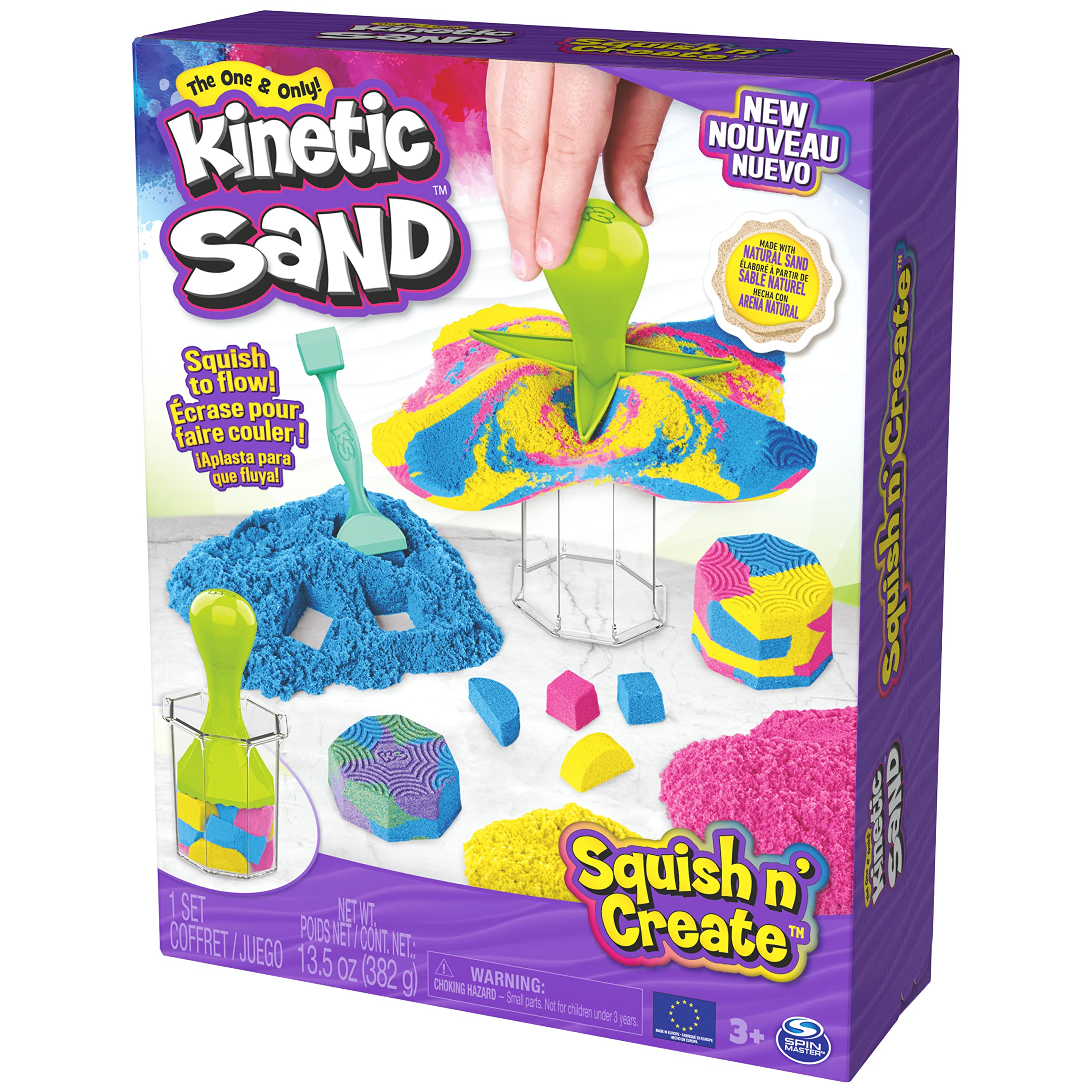 Foto 5 pulgar | Playset Kinetic Sand Squish N' Create Con 400 Ml De Arena Y 5 Herramientas - Venta Internacional.