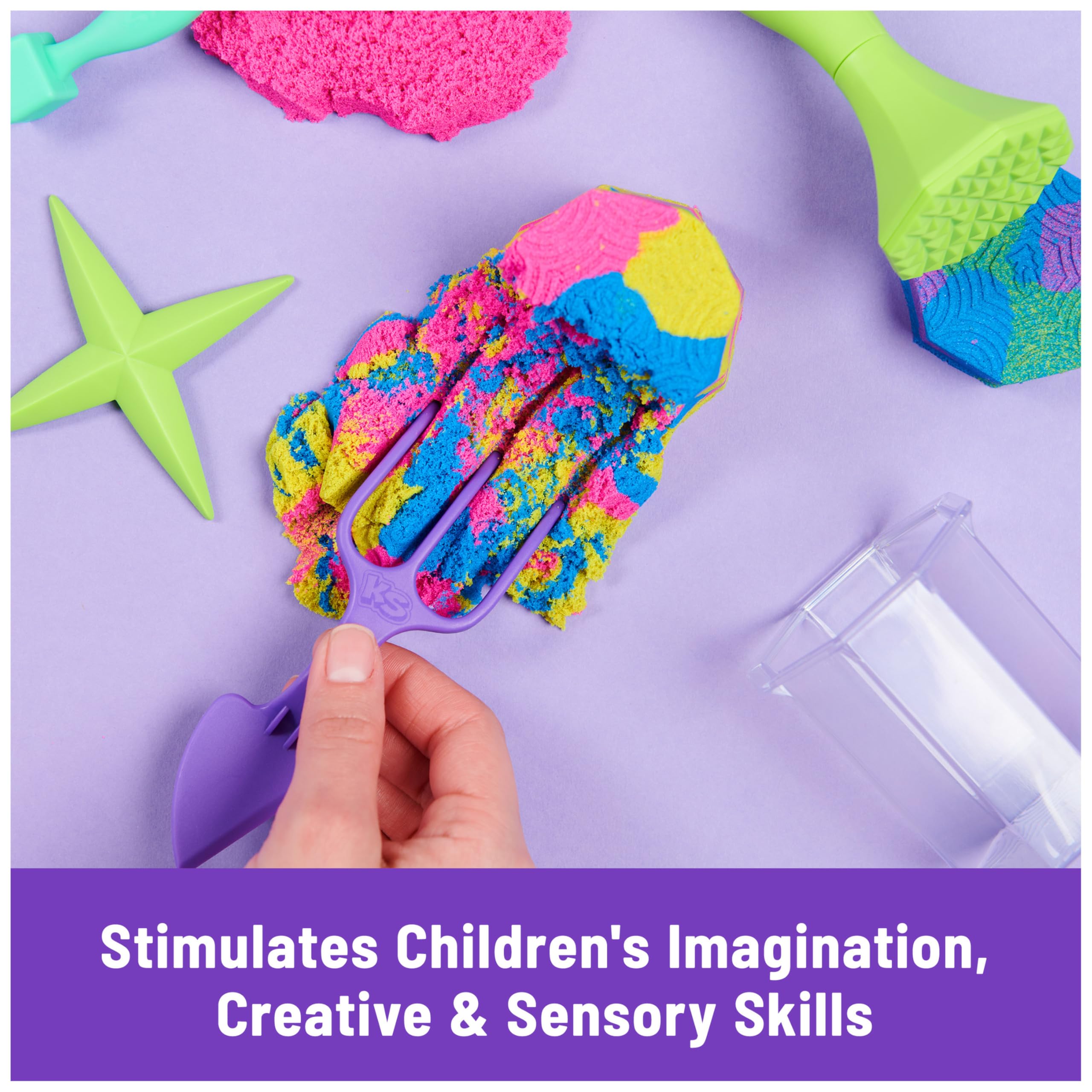 Foto 8 pulgar | Playset Kinetic Sand Squish N' Create Con 400 Ml De Arena Y 5 Herramientas - Venta Internacional.