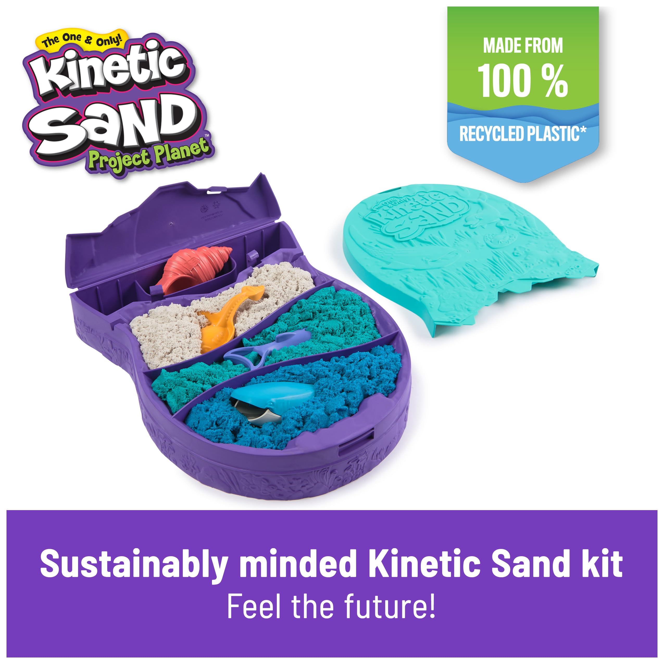 Foto 5 pulgar | Juguete Sensorial Kinetic Sand Project Planet Deep Sea De 700 Ml Para Niños - Venta Internacional.