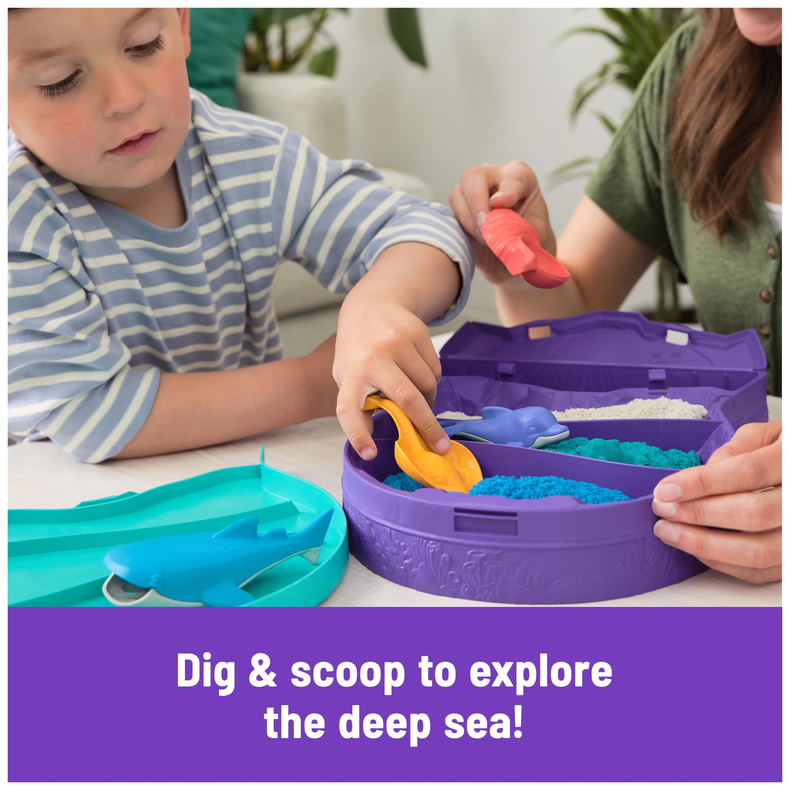 Foto 6 pulgar | Juguete Sensorial Kinetic Sand Project Planet Deep Sea De 700 Ml Para Niños - Venta Internacional.